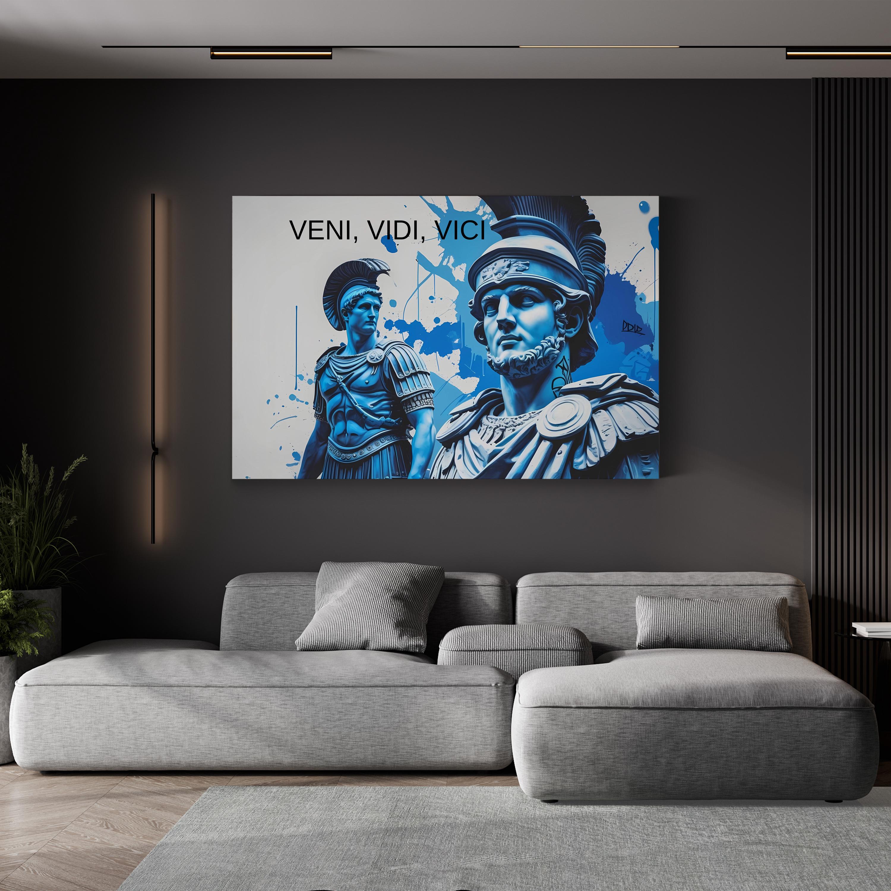 Veni Vidi Vici Roman Emperor – Period Illustration Wall Art | Inspirational Canvas Print