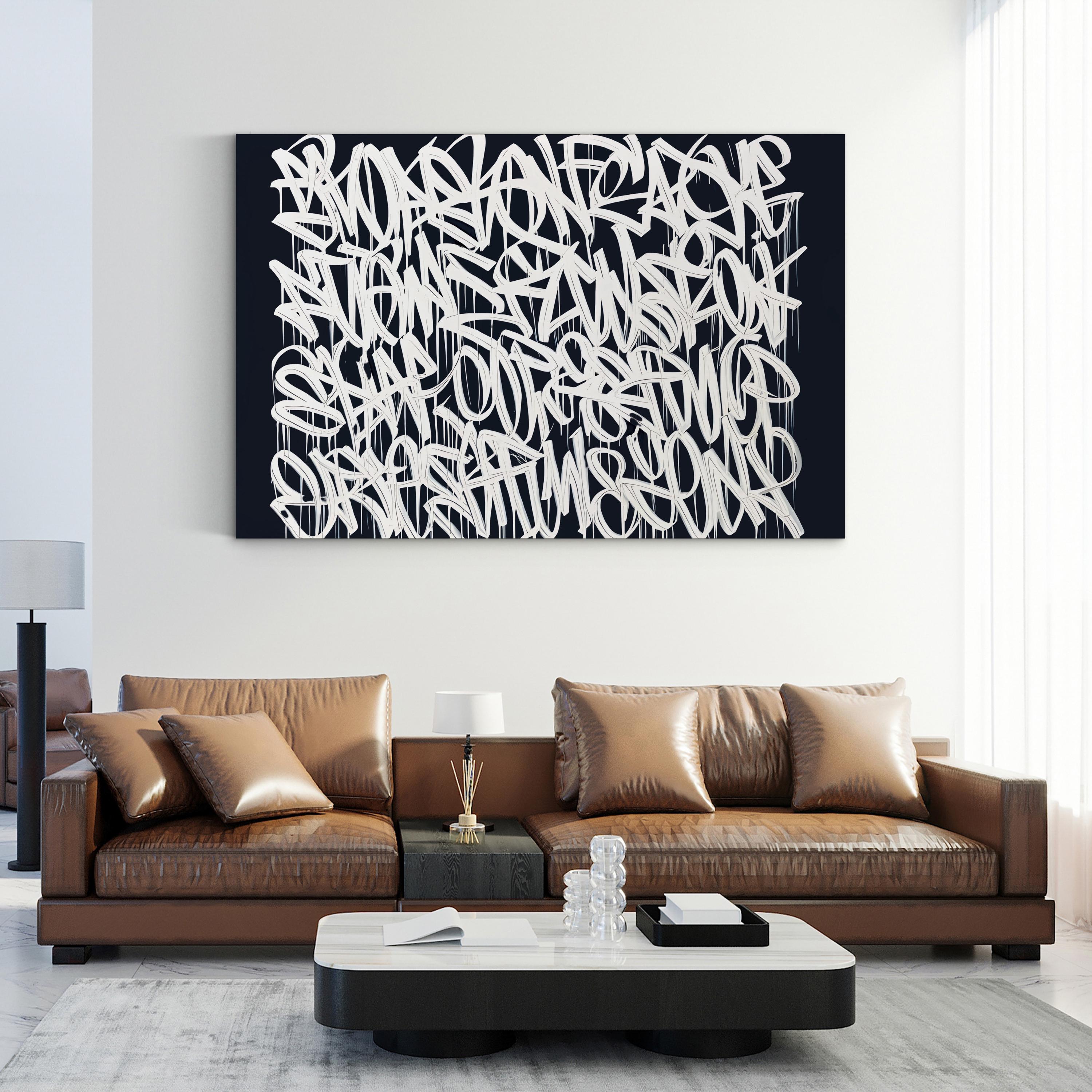 Drip Graffiti Canvas Art – Urban Typography, Modern Wall Decor