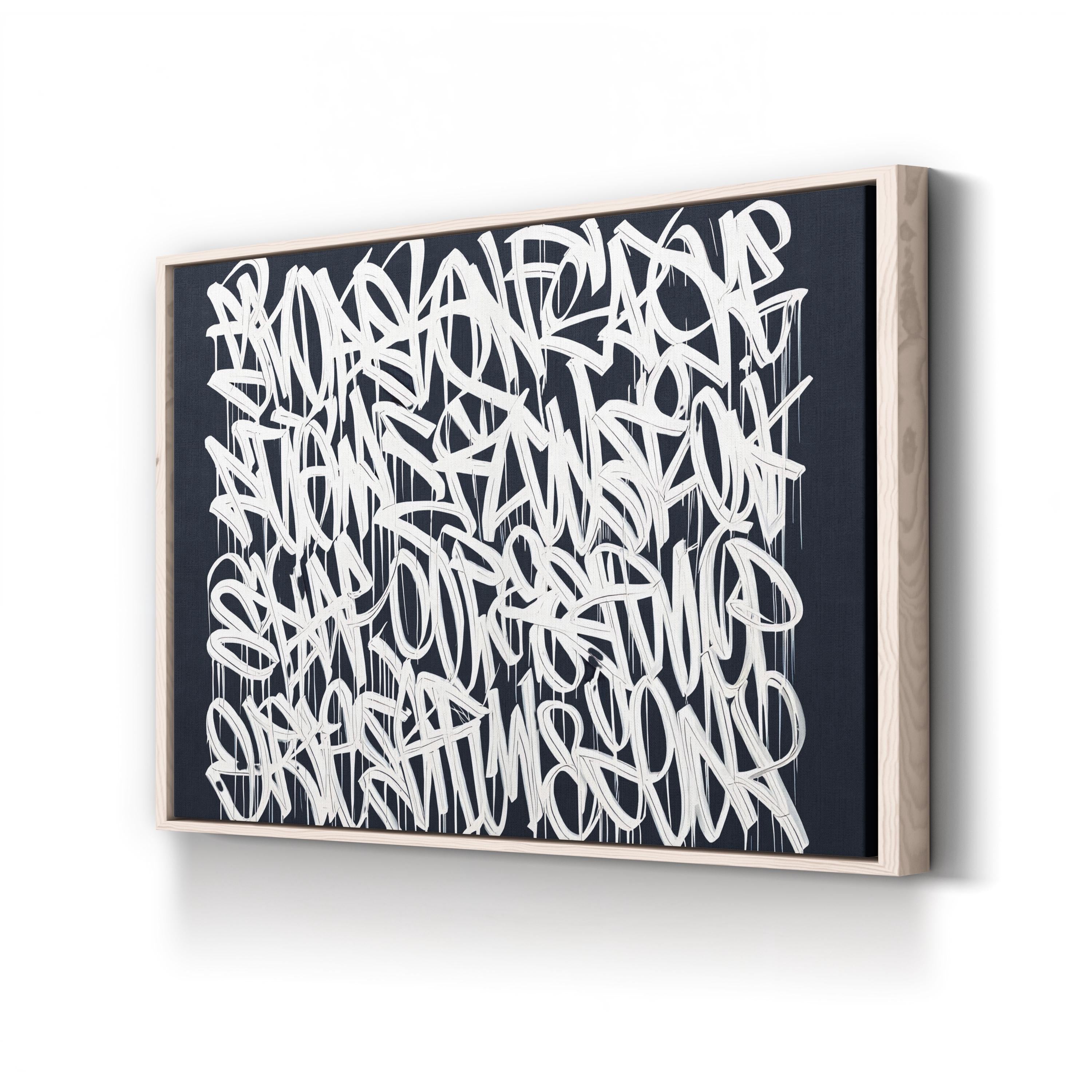 Drip Graffiti Canvas Art – Urban Typography, Modern Wall Decor