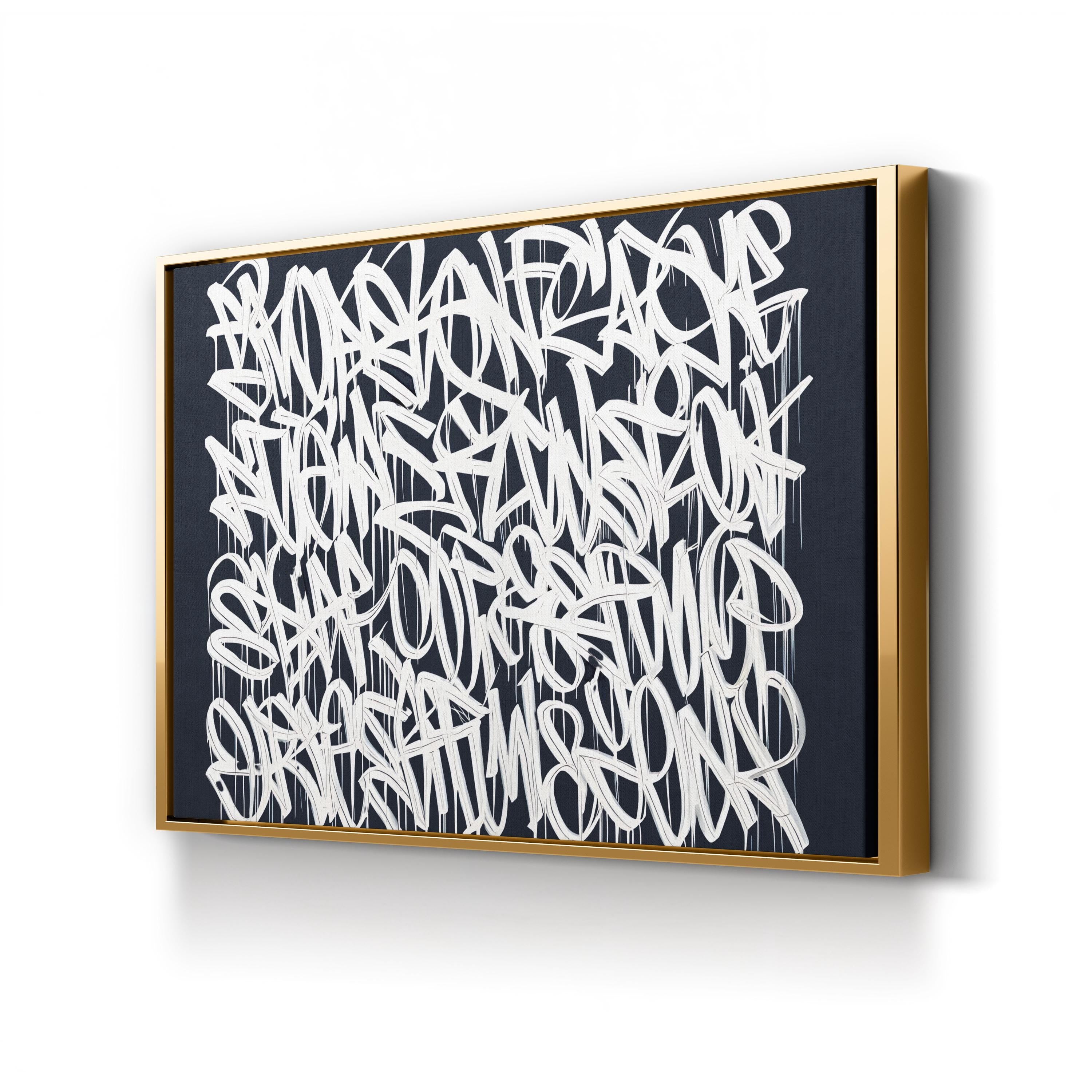 Drip Graffiti Canvas Art – Urban Typography, Modern Wall Decor
