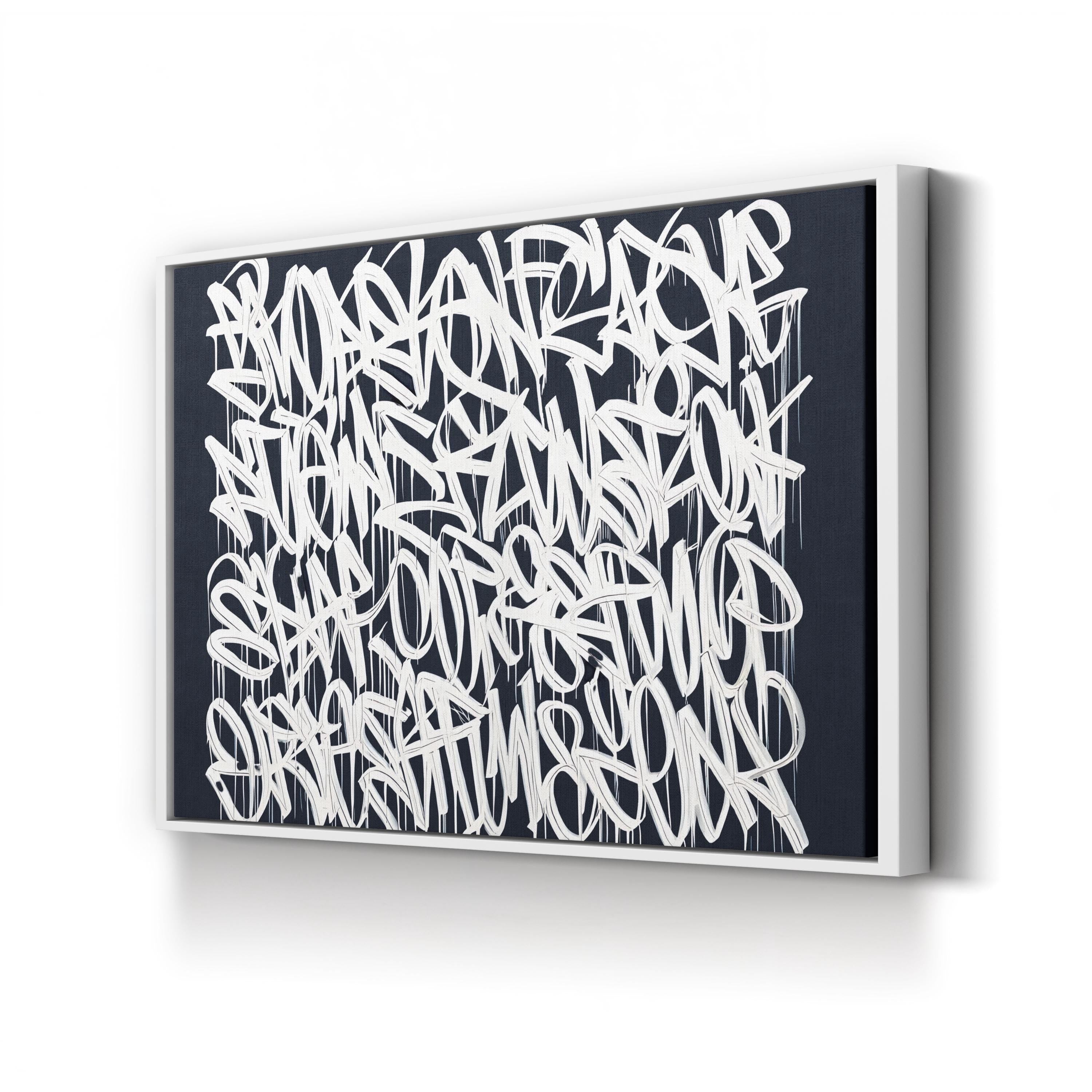 Drip Graffiti Canvas Art – Urban Typography, Modern Wall Decor
