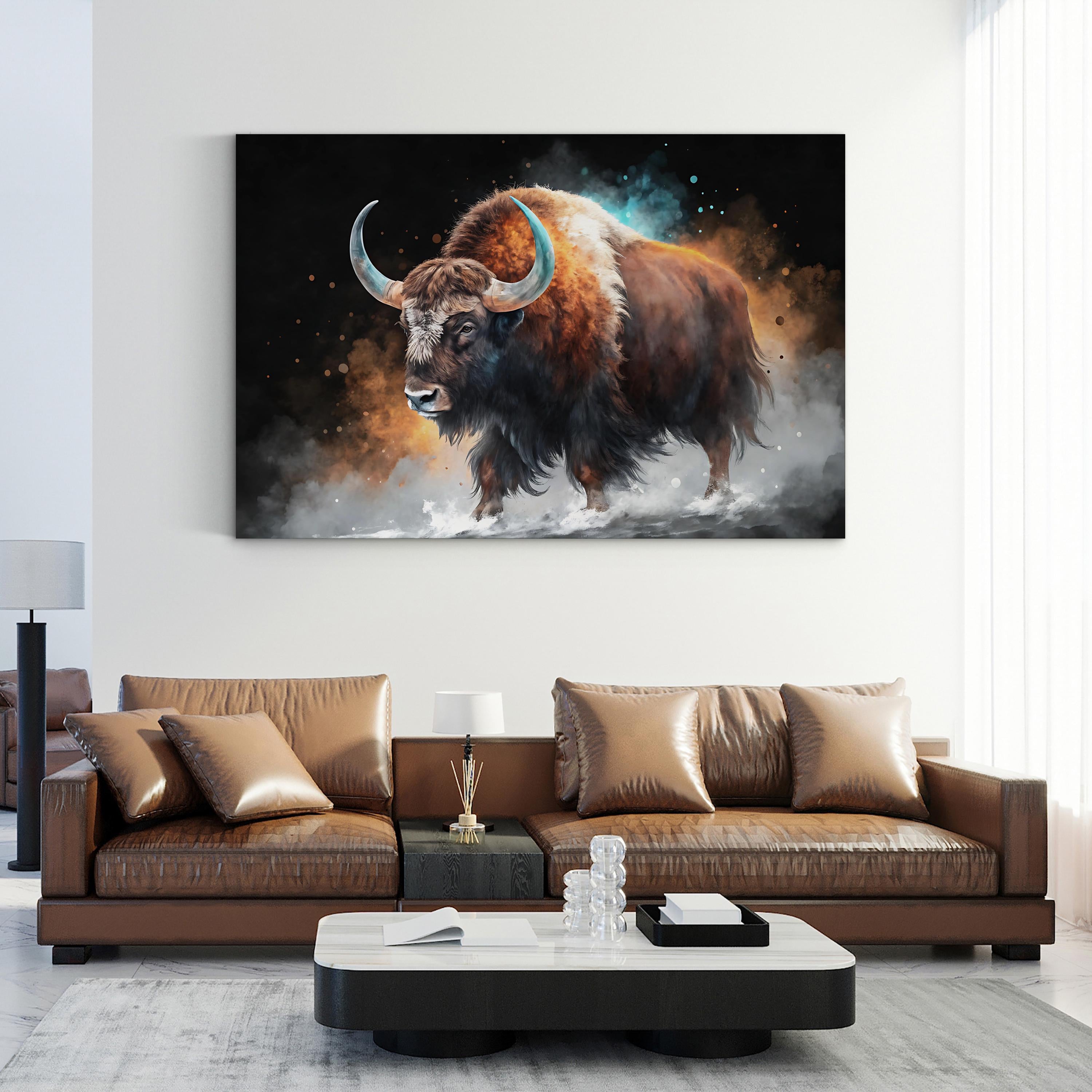 Yak Watercolor Canvas – Nature Inspired Wildlife Wall Art