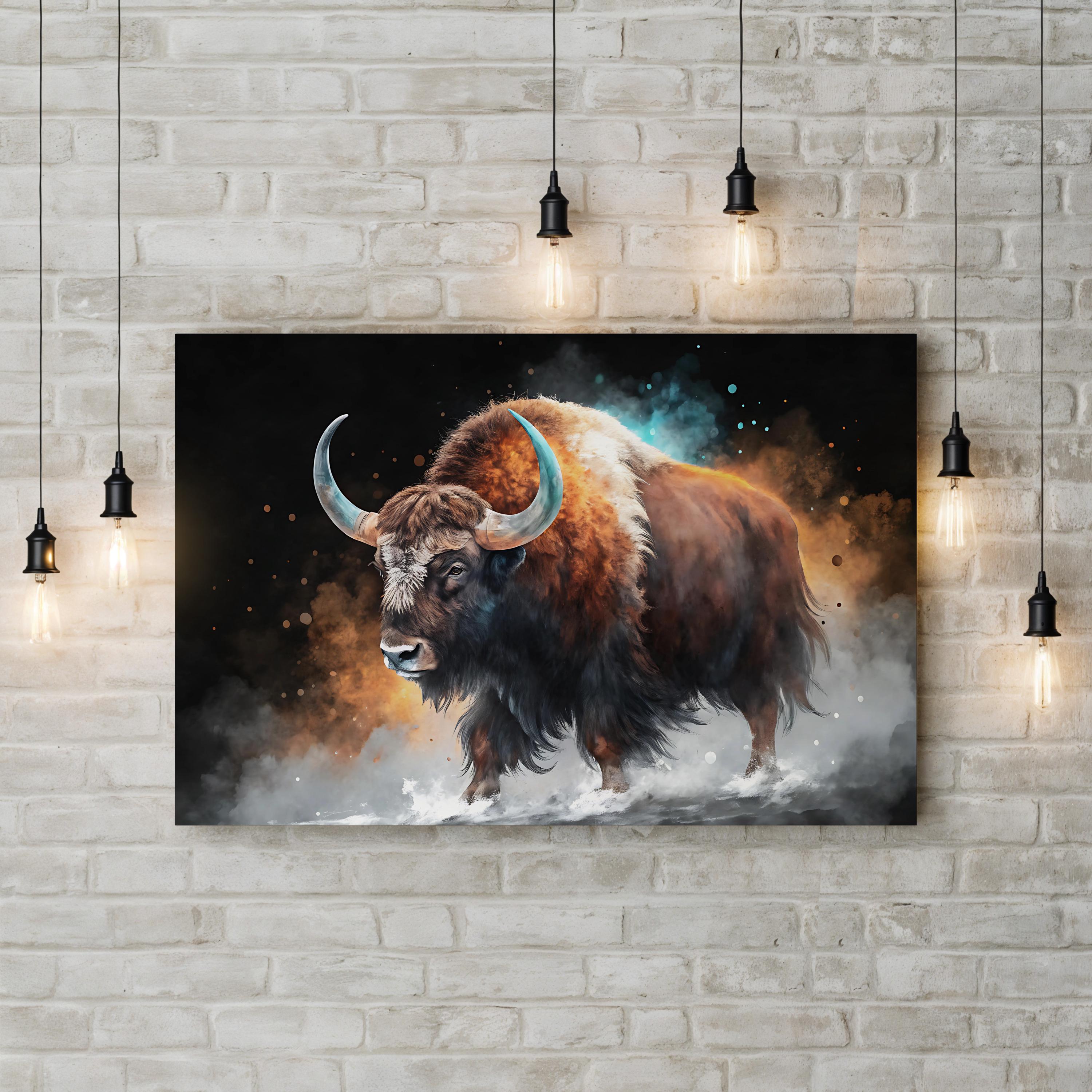 Yak Watercolor Canvas – Nature Inspired Wildlife Wall Art