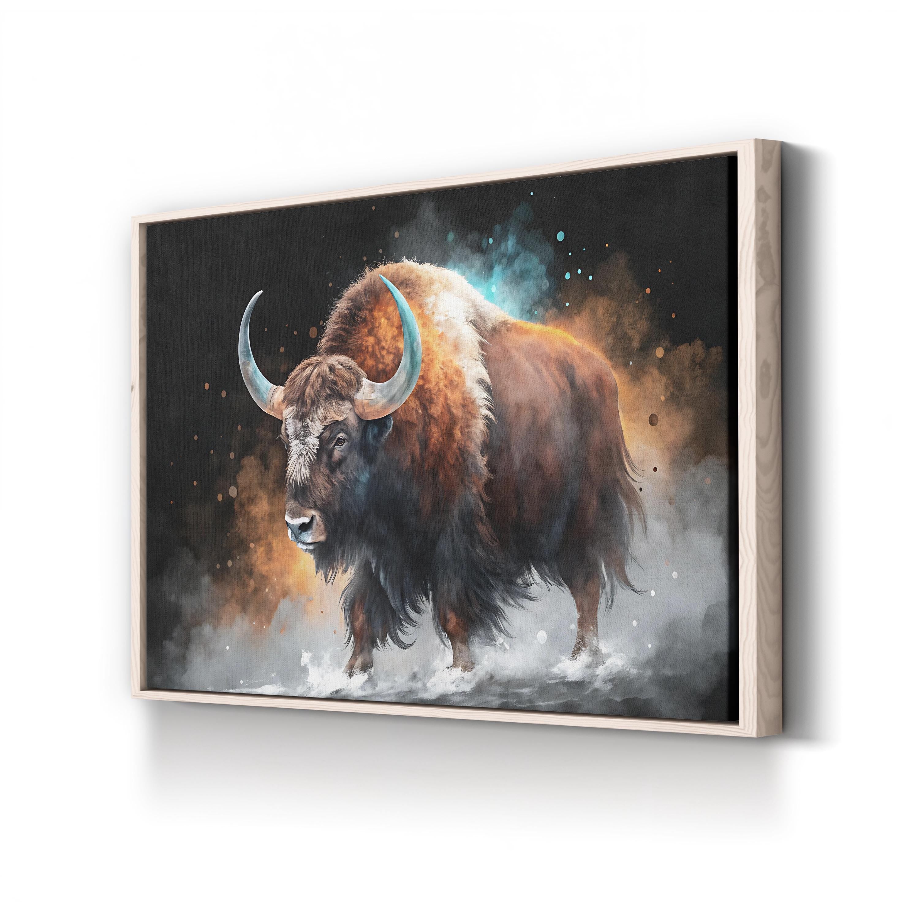 Yak Watercolor Canvas – Nature Inspired Wildlife Wall Art