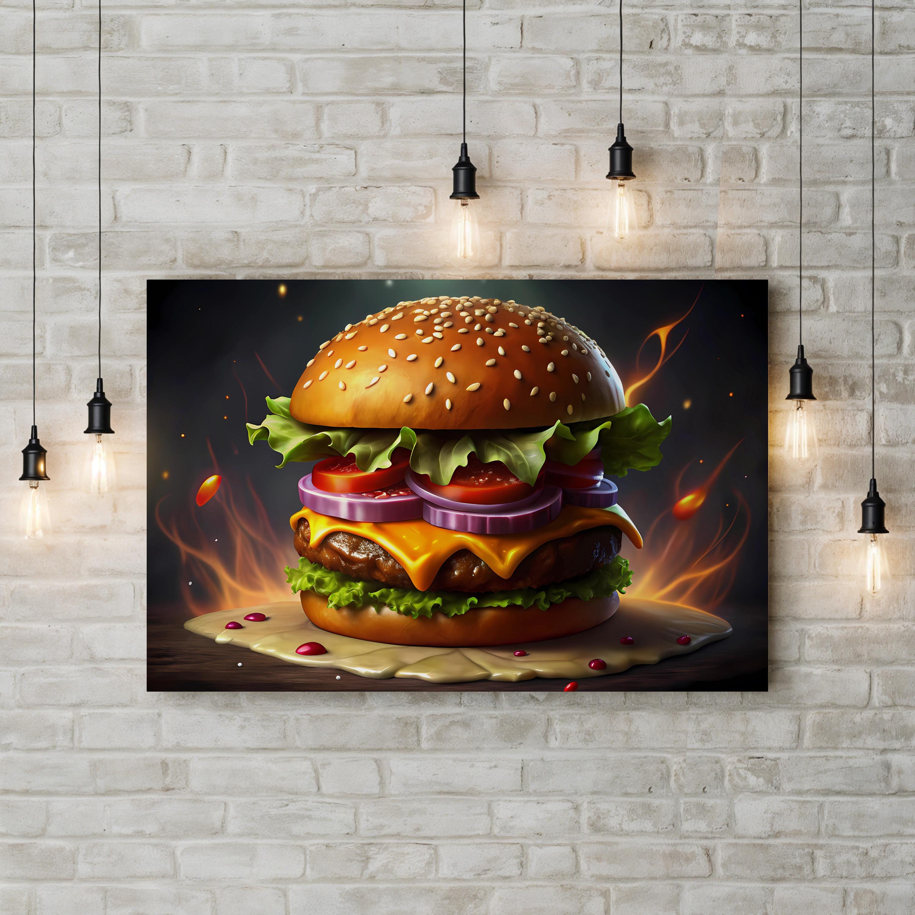 You Had Me at Cheeseburger – Modern Pop Art Cheeseburger Wall Art