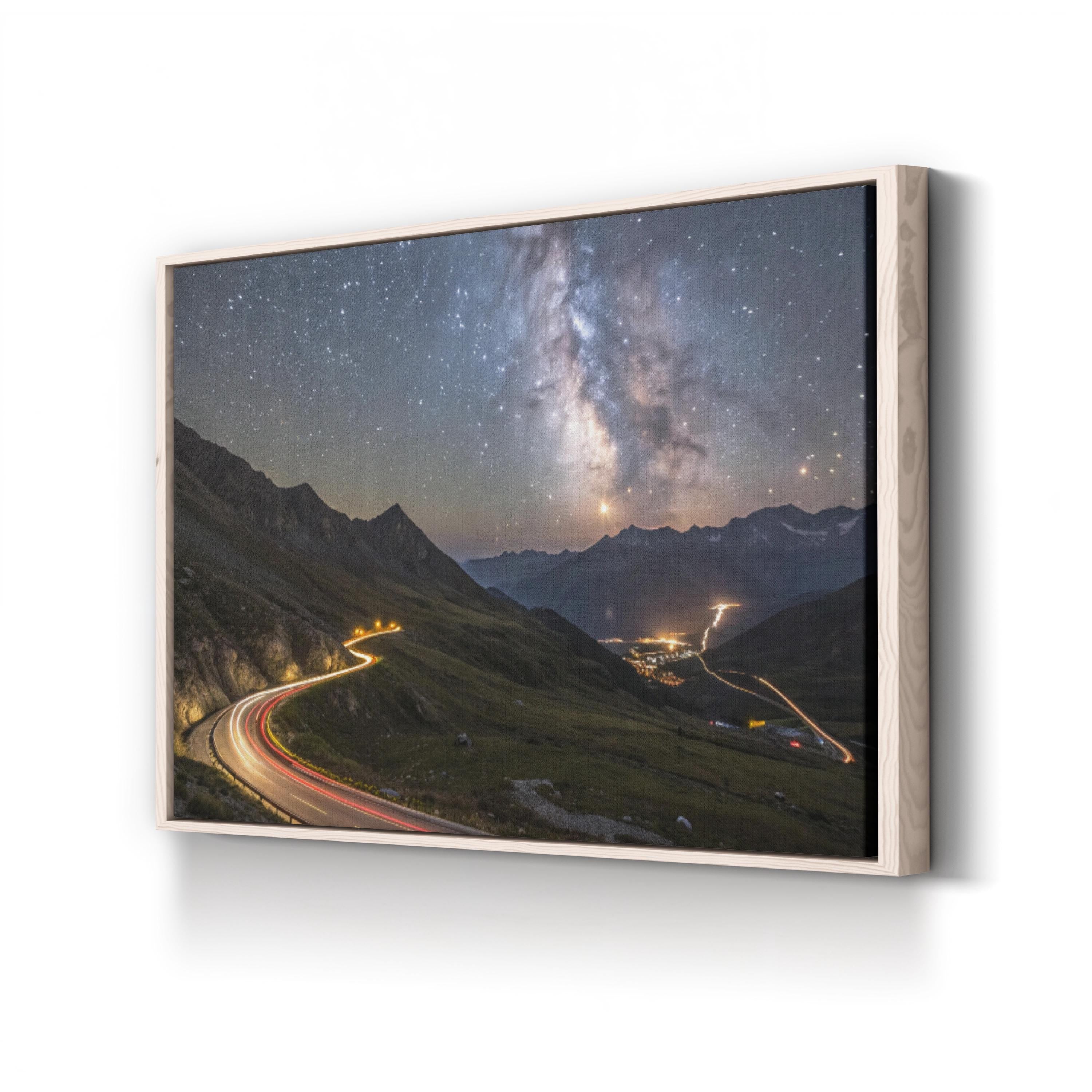 Agnel Pass Mountain Road – Vintage Photography Wall Art | Alpine Landscape Canvas Print