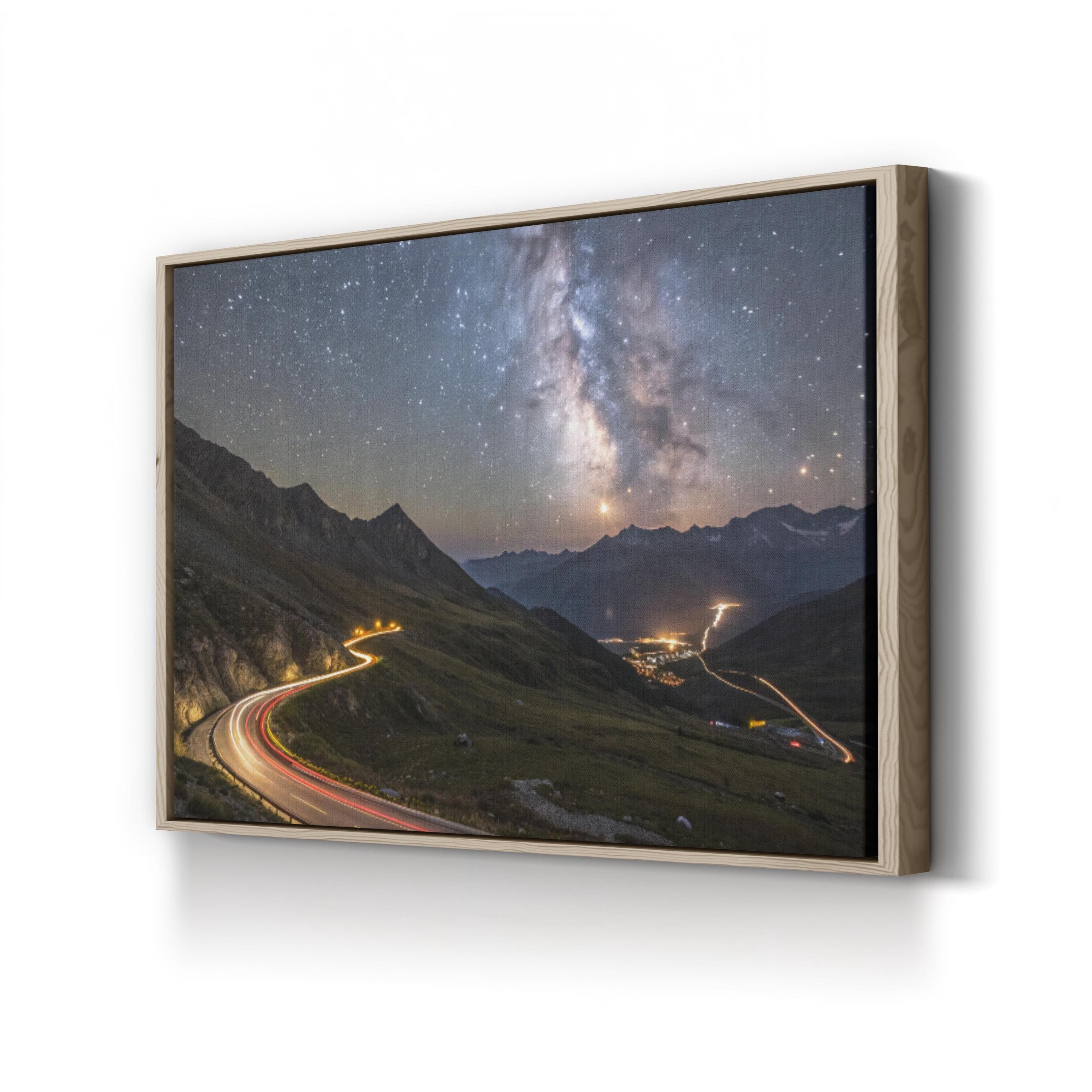 Agnel Pass Mountain Road – Vintage Photography Wall Art | Alpine Landscape Canvas Print