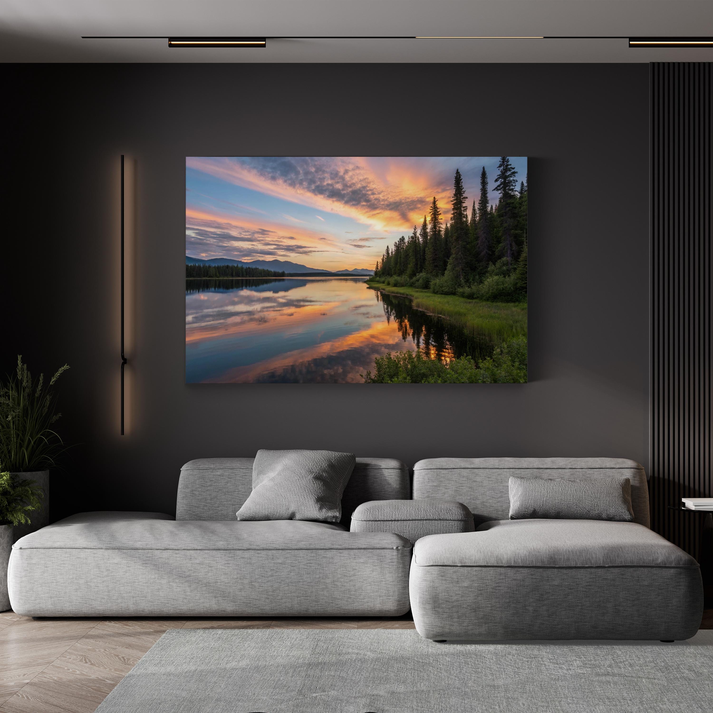 Alaskan Evening Canvas Print – Coastal Landscape Wall Art