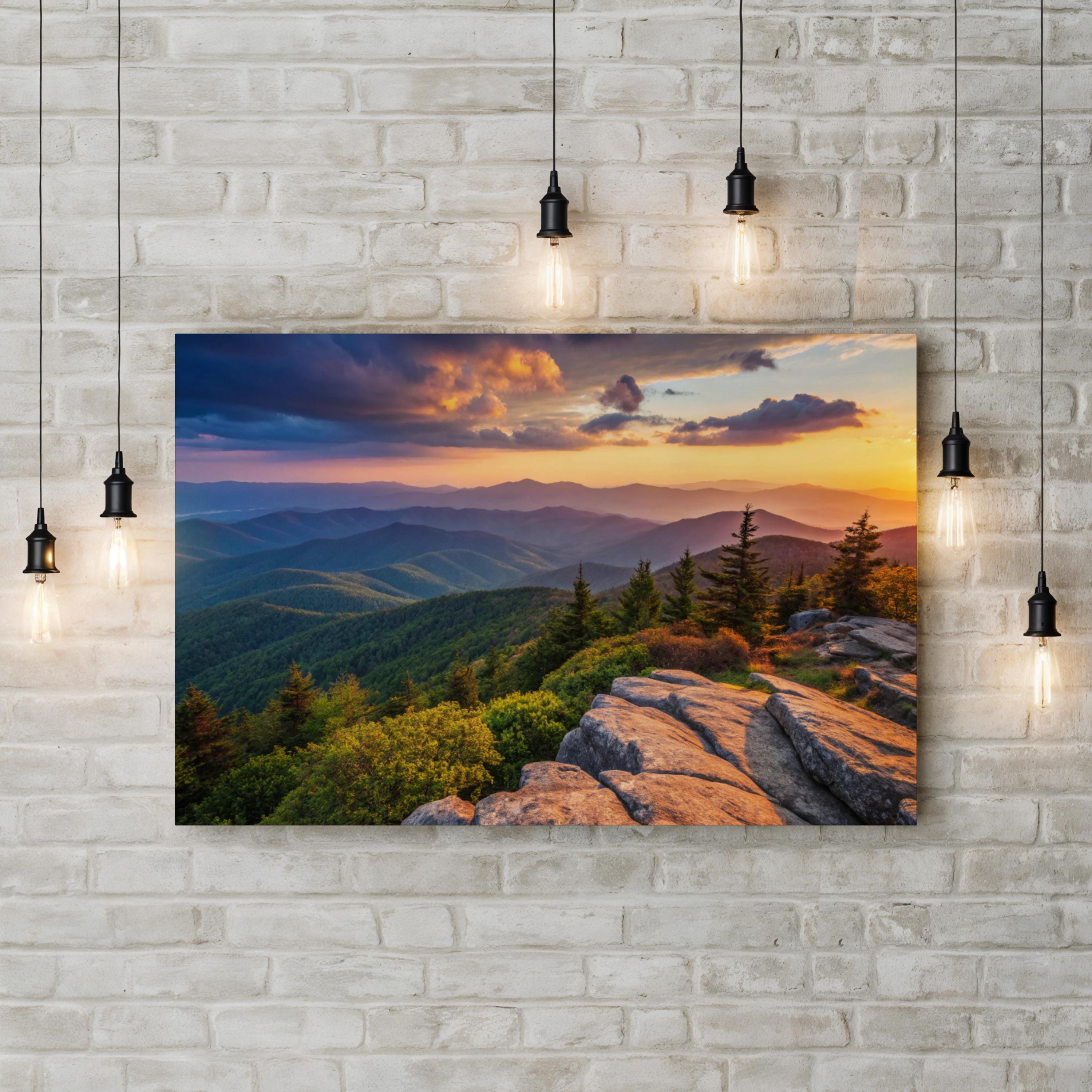 Roan Mountain Appalachian Trail – Vintage Photography Wall Art | Landscape Canvas Print