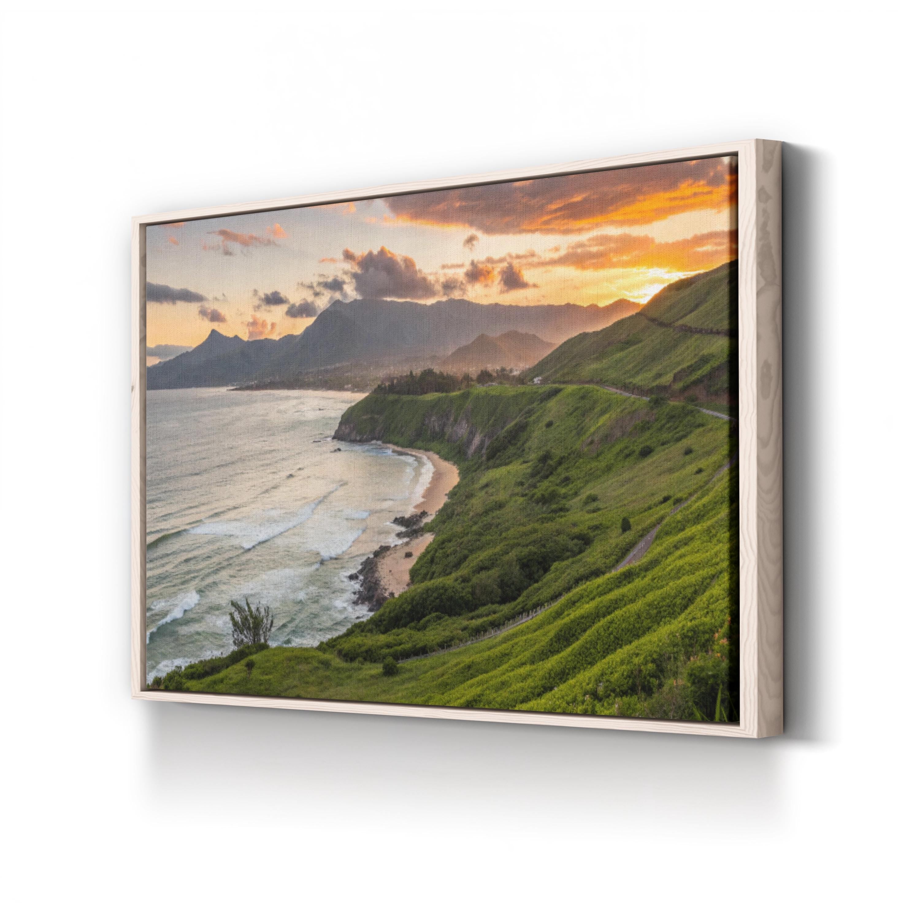 Coastal Sunset Cliff Landscape: Big Sur California Ocean Photography