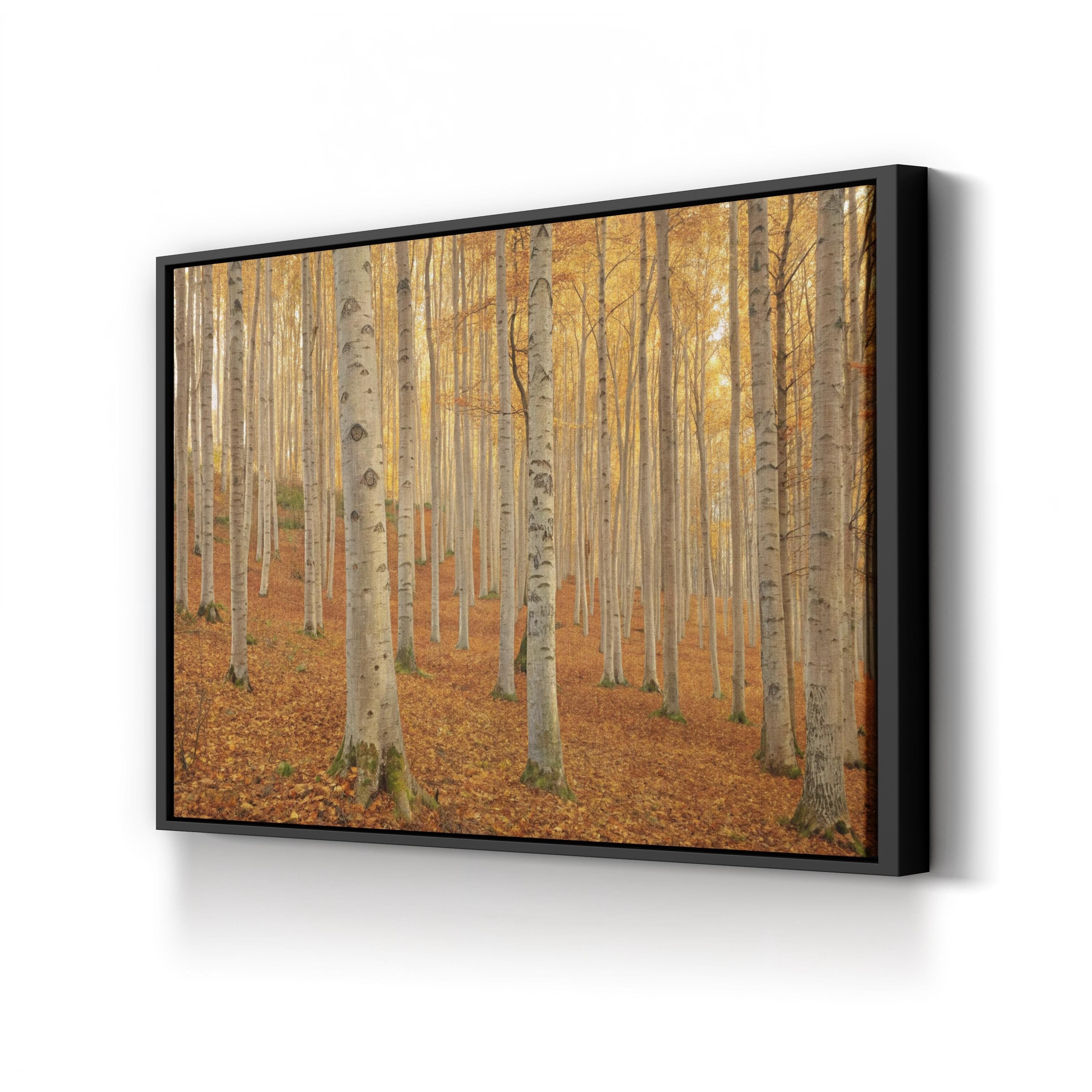 Autumn Beech Grove – Period Illustration Wall Art | Forest Path Canvas Print
