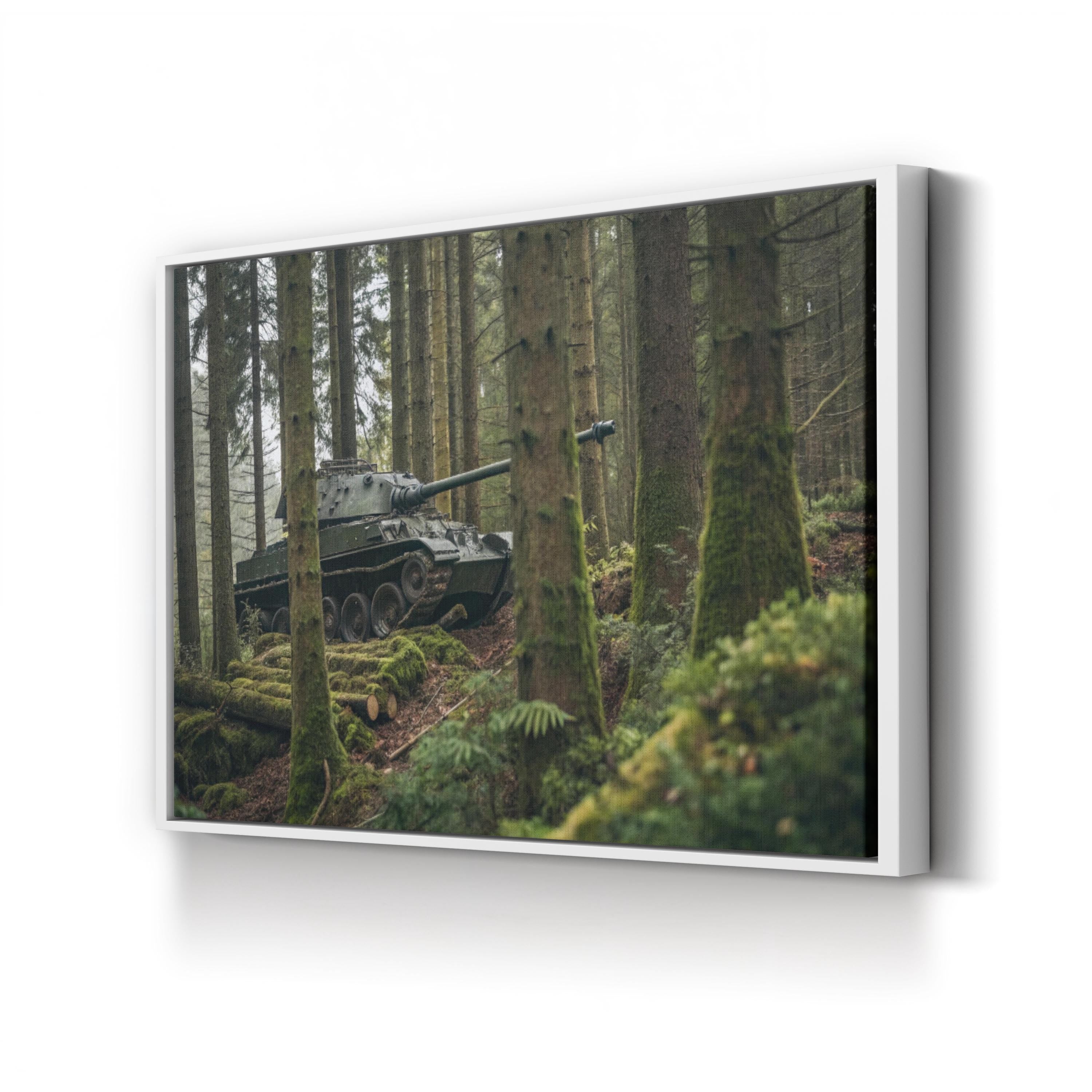 Belleau Wood Military Tank in Autumn Forest Landscape