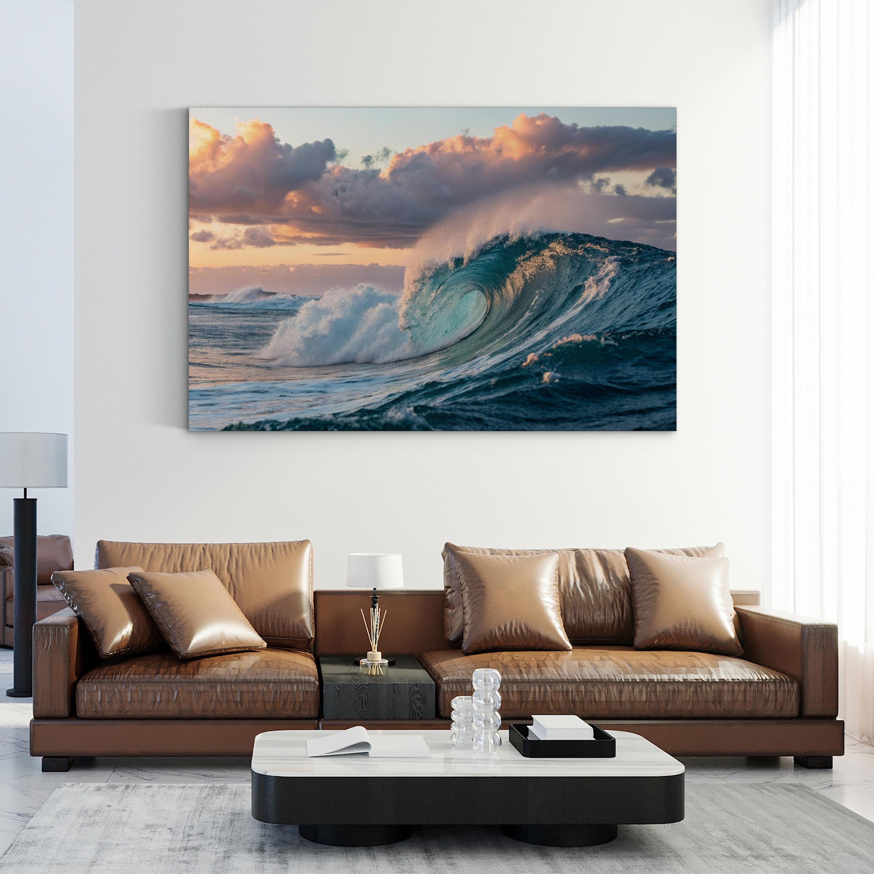 Blue Ocean Wave — Coastal Seascape Canvas Wall Art