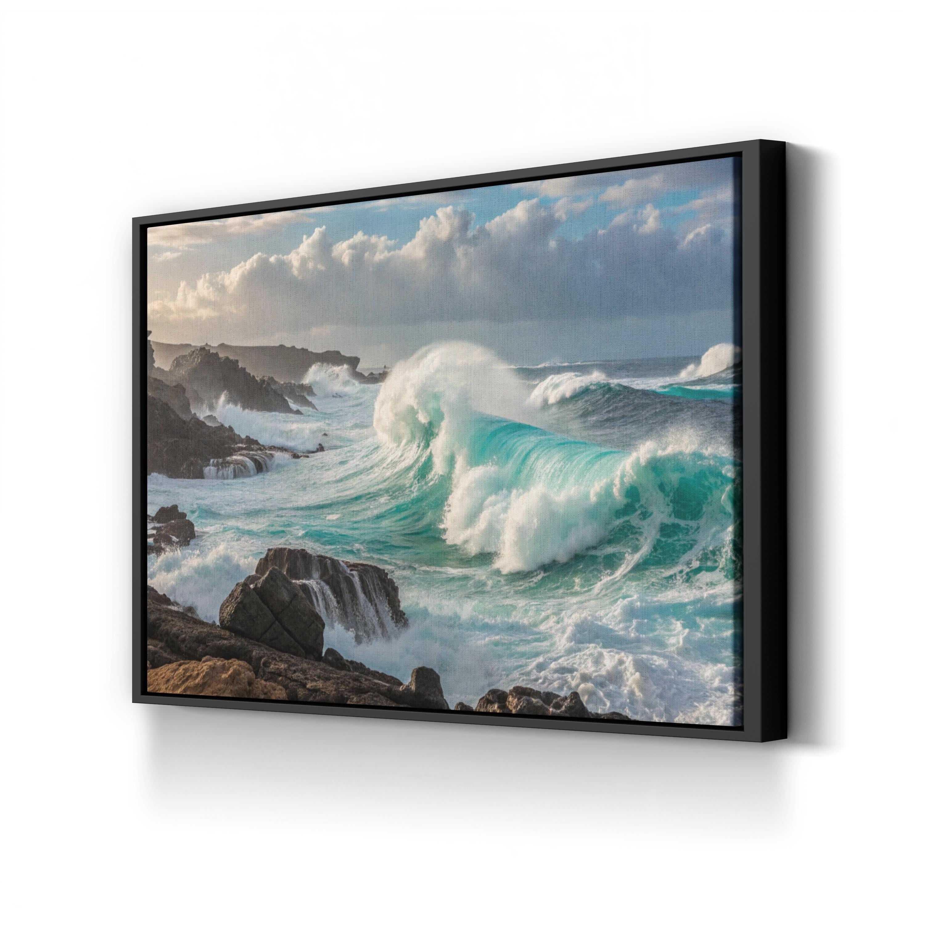 Ocean Waves Canvas Art – Dramatic Coastal Seascape