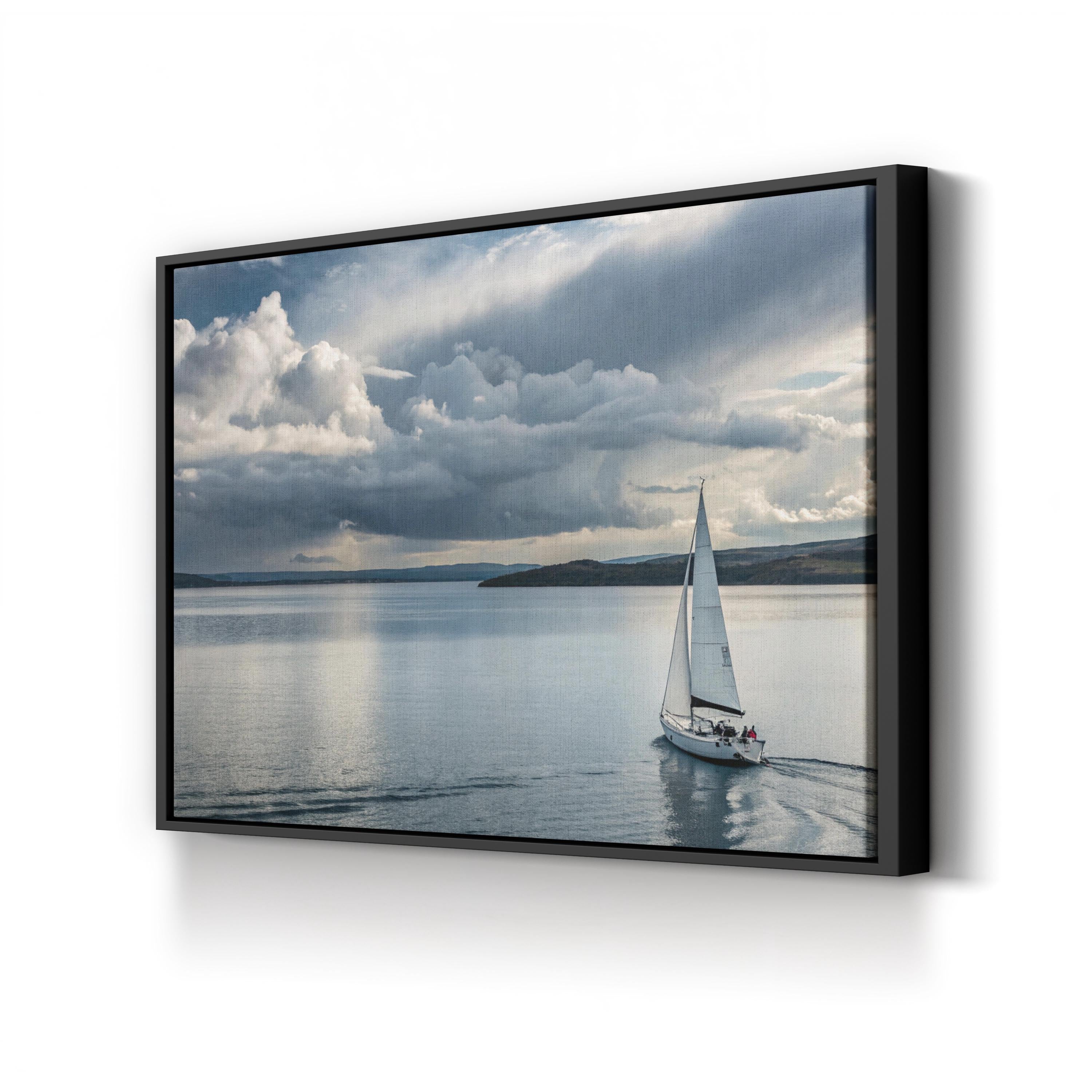 Sailboat Canvas Art Print – Nautical Seascape Wall Decor