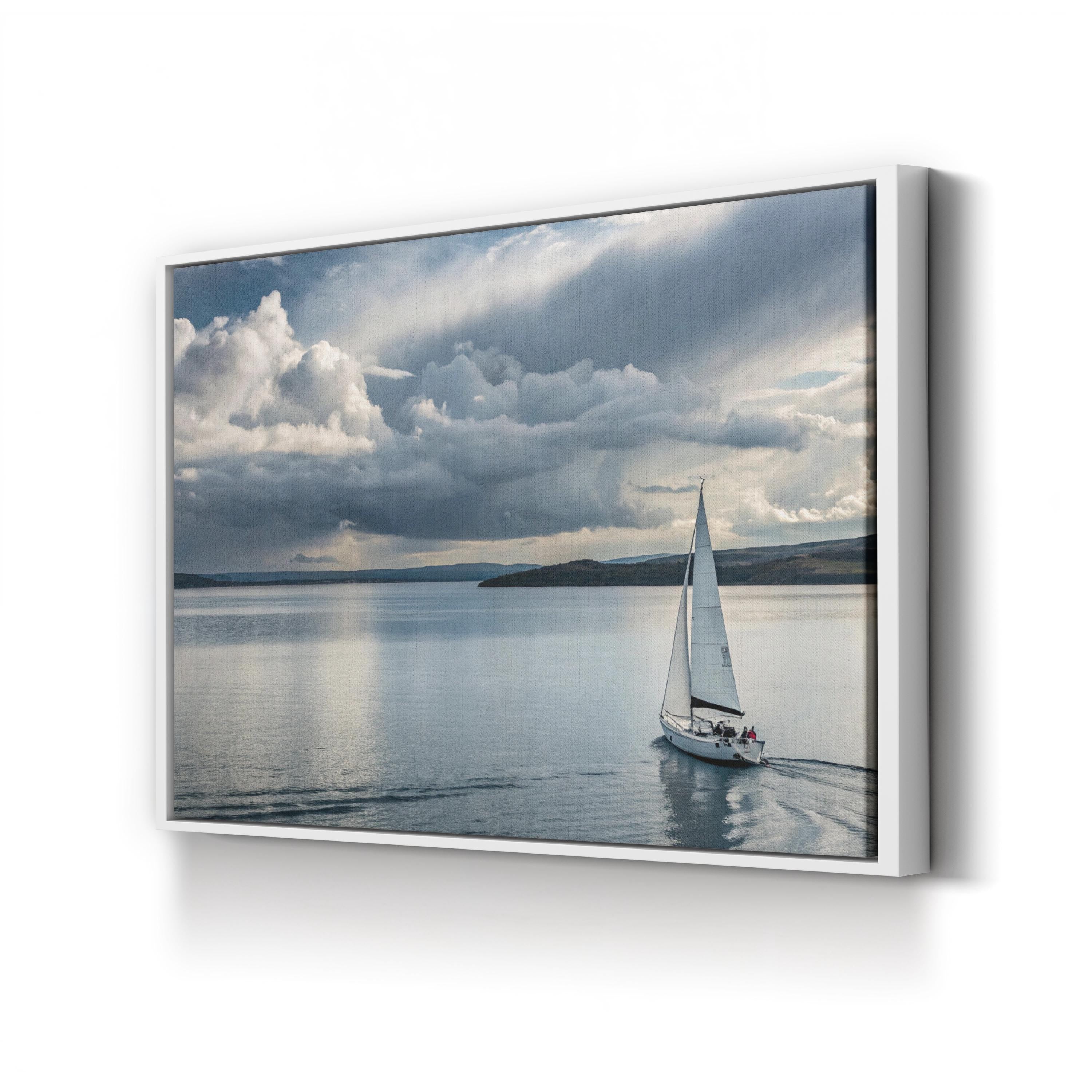 Sailboat Canvas Art Print – Nautical Seascape Wall Decor