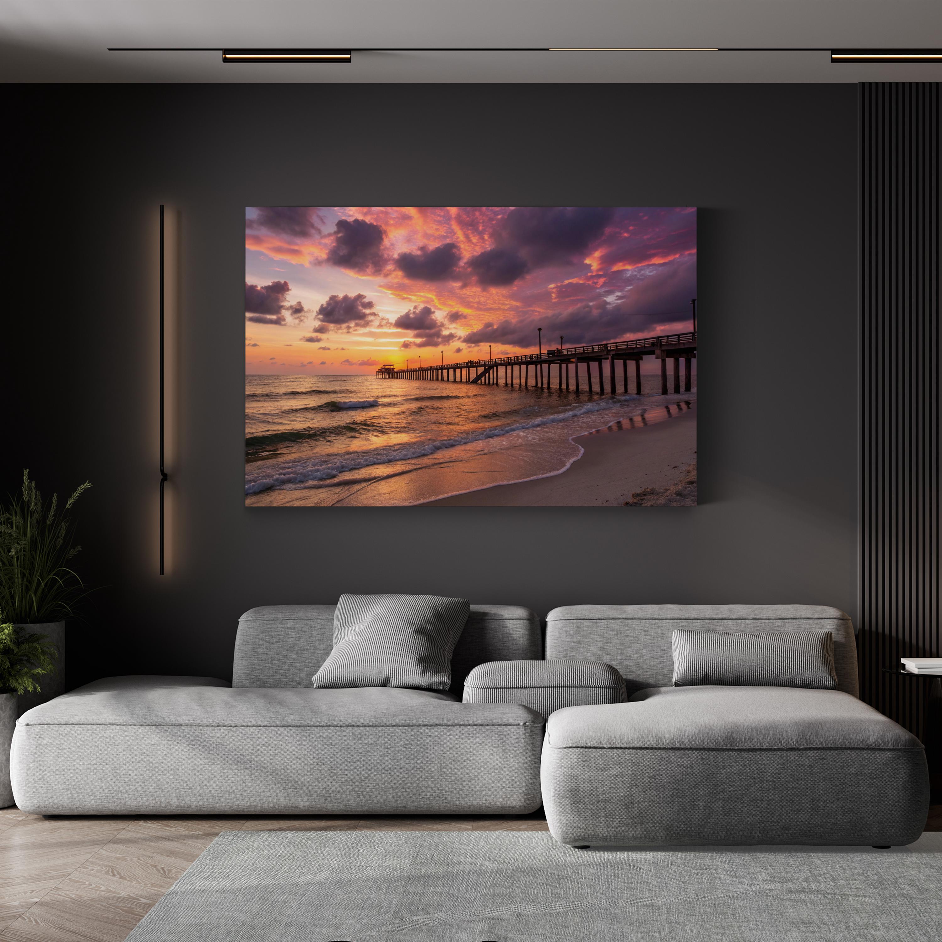Corpus Christi Pier at Sunset — Corpus Christi, Texas Coastal Canvas Wall Art