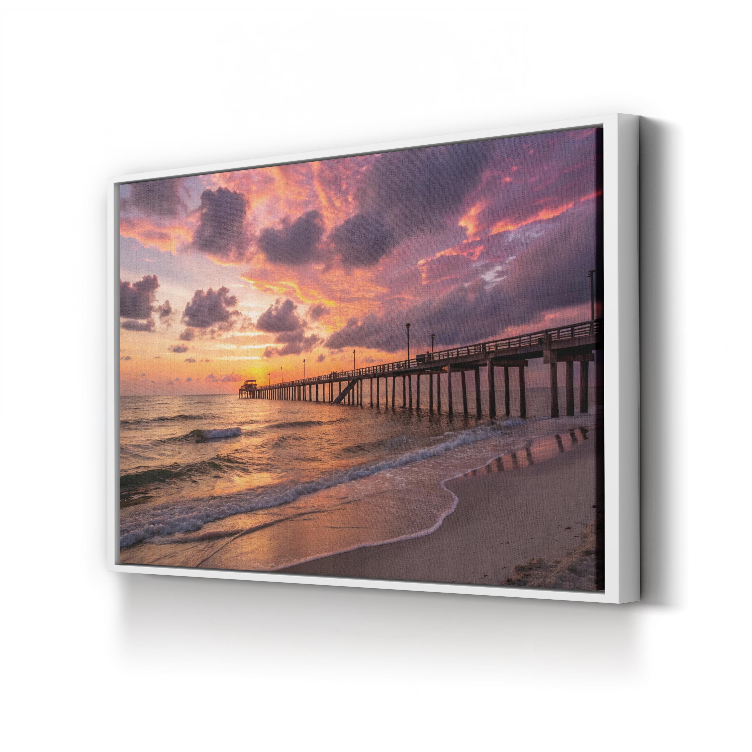 Corpus Christi Pier at Sunset — Corpus Christi, Texas Coastal Canvas Wall Art