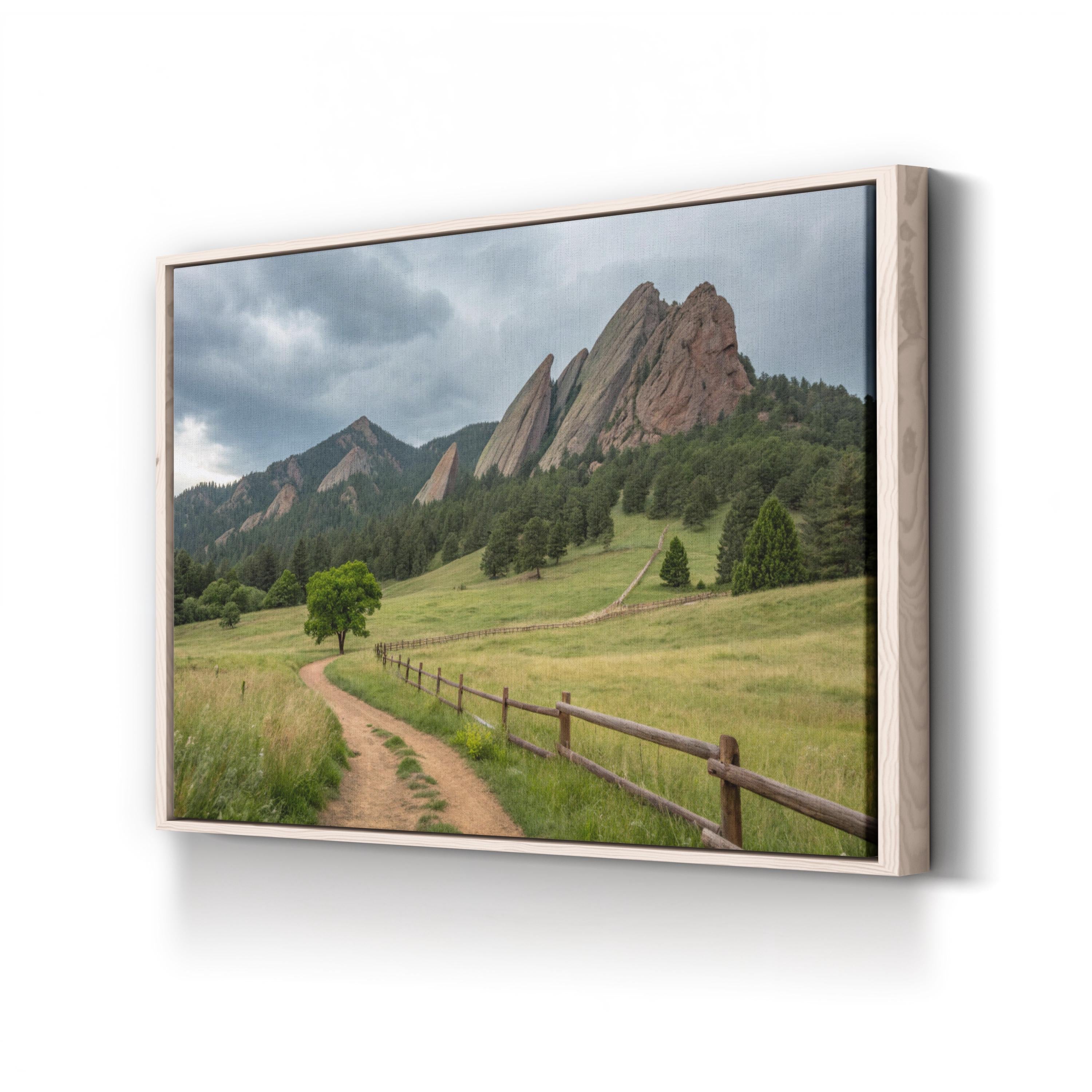 Boulder Flatirons in Coloarado Canvas Wall Art