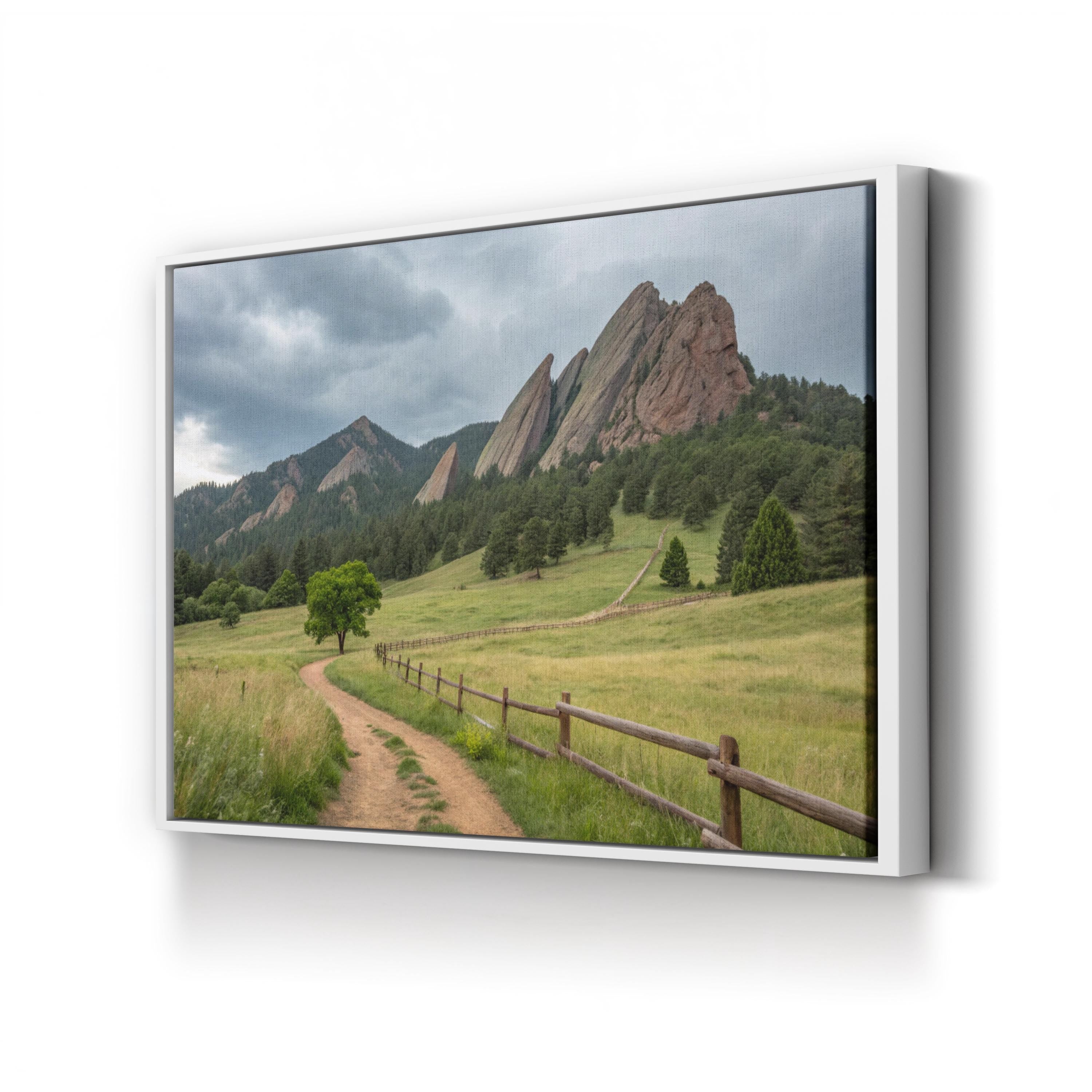 Boulder Flatirons in Coloarado Canvas Wall Art