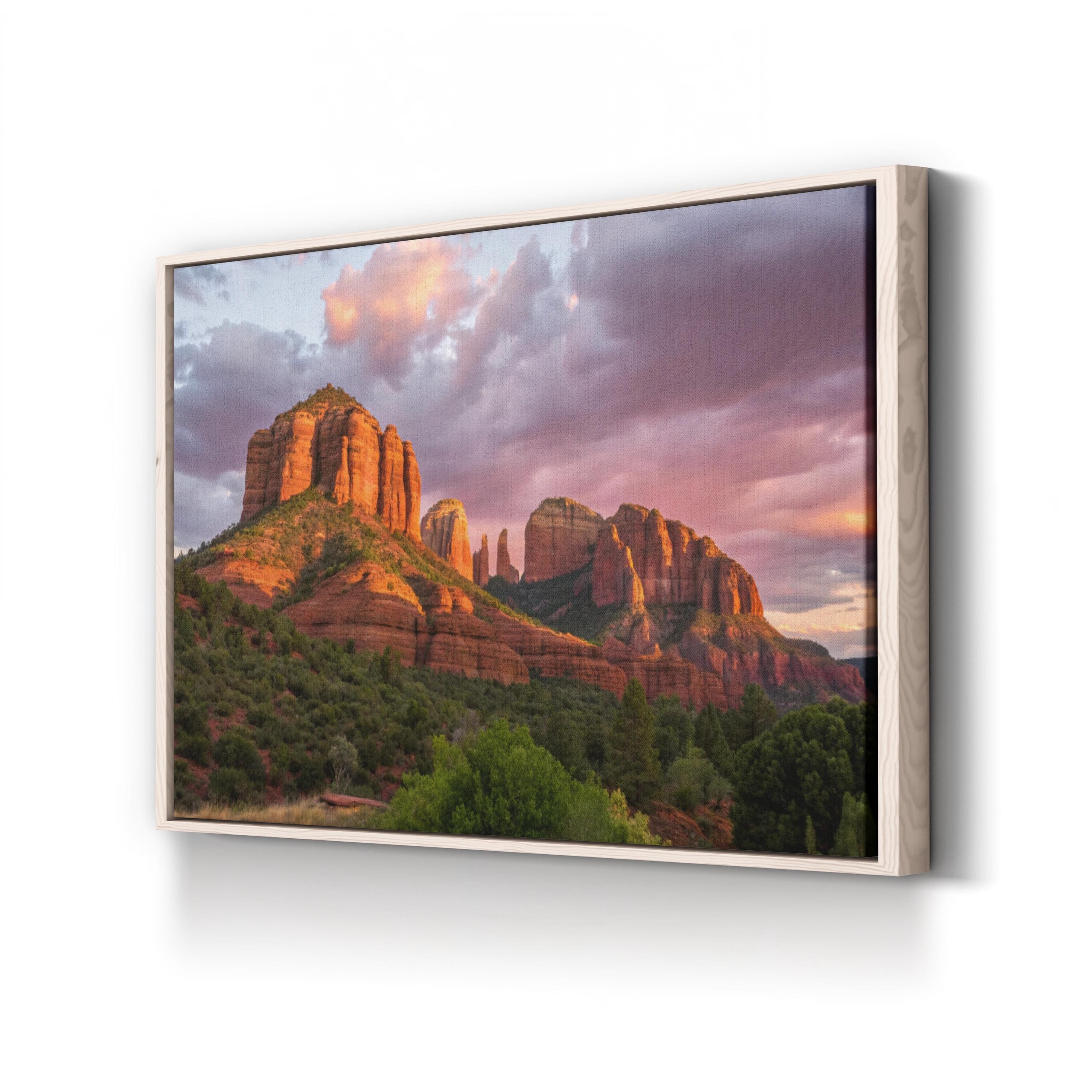 Cathedral Rock Sedona Sunset – Vintage Photography Wall Art | Desert Canvas Print