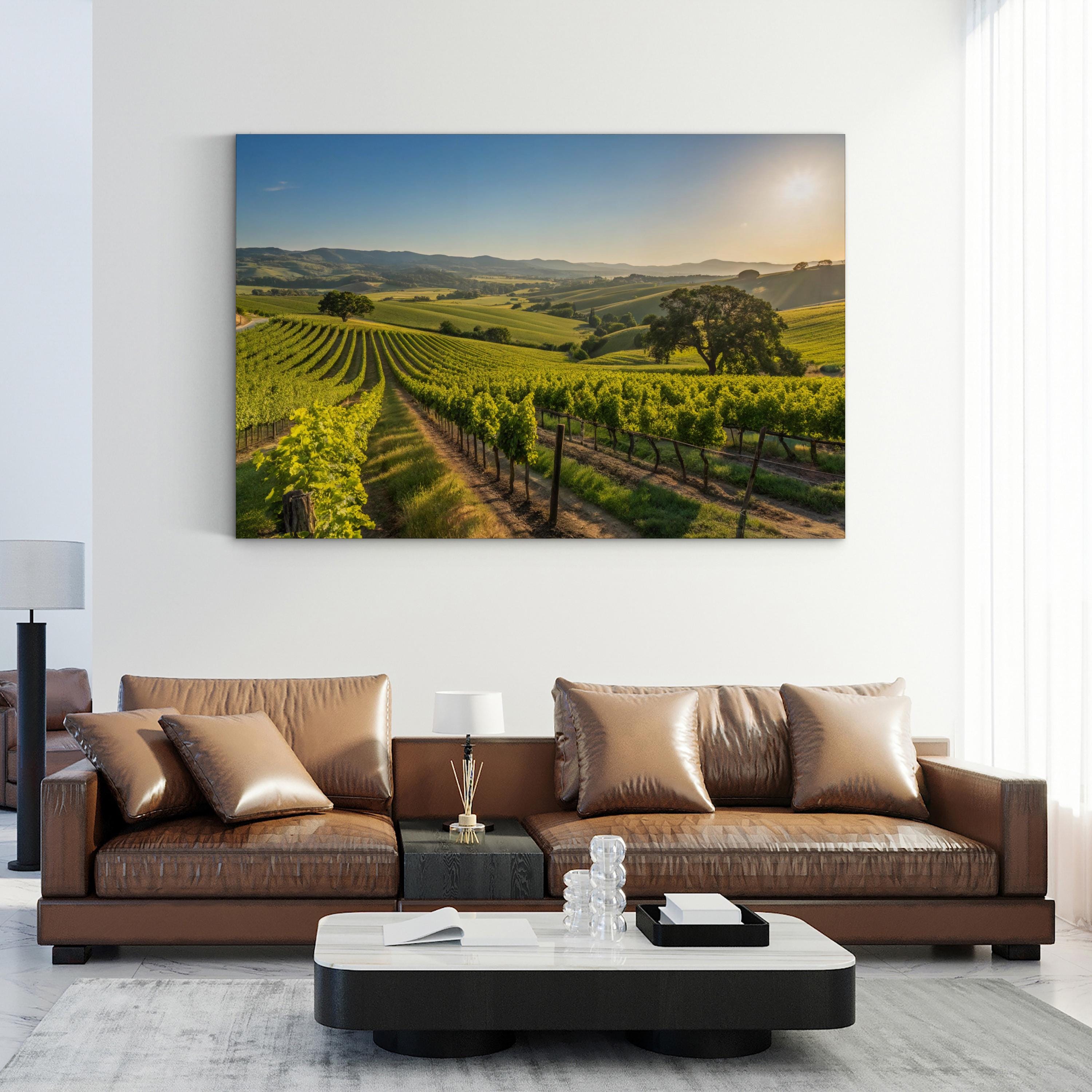 California Vineyard Wine Country – Vintage Photography Wall Art | Landscape Canvas Print