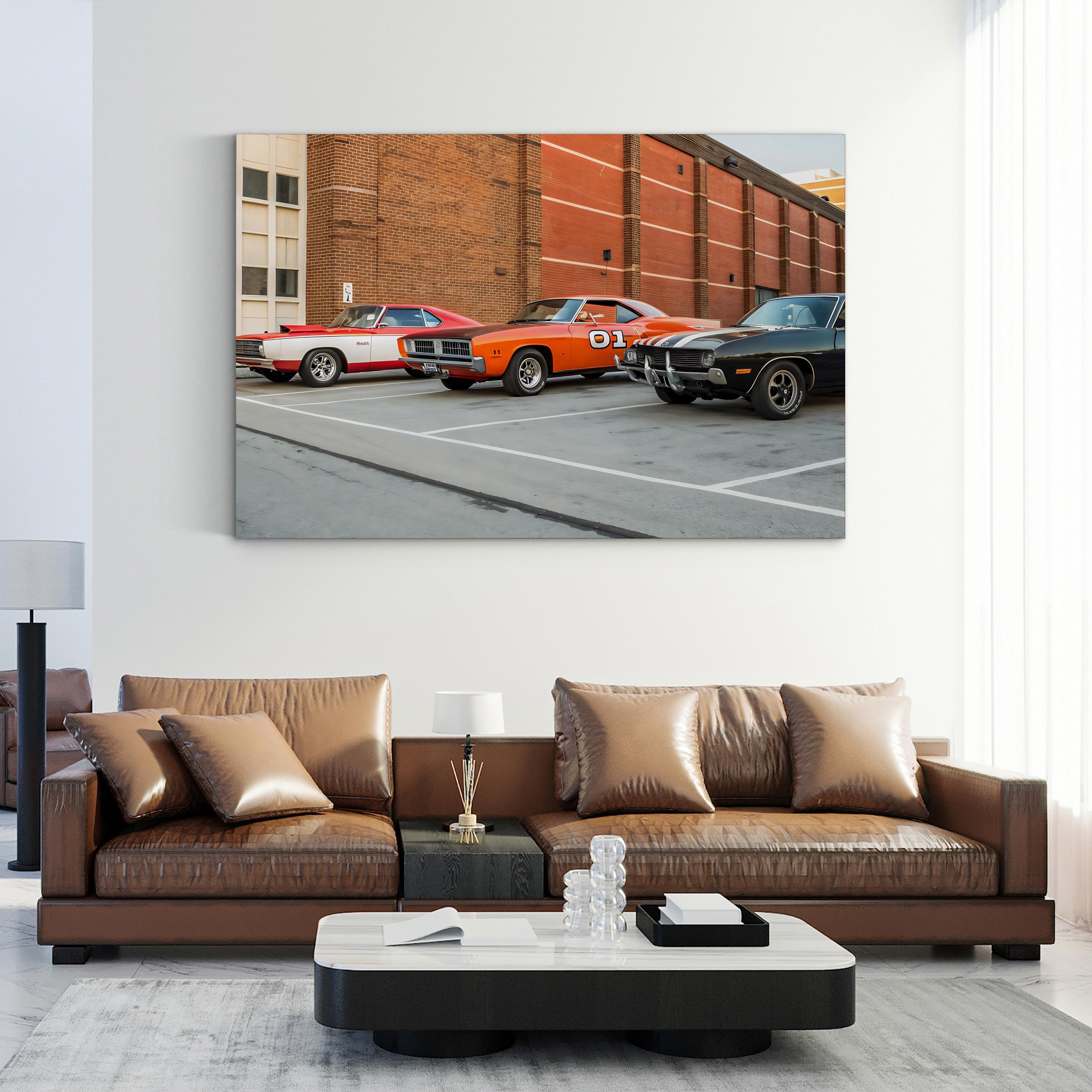 Classic Movie Cars – Vintage Photography Wall Art | Muscle Car Canvas Print