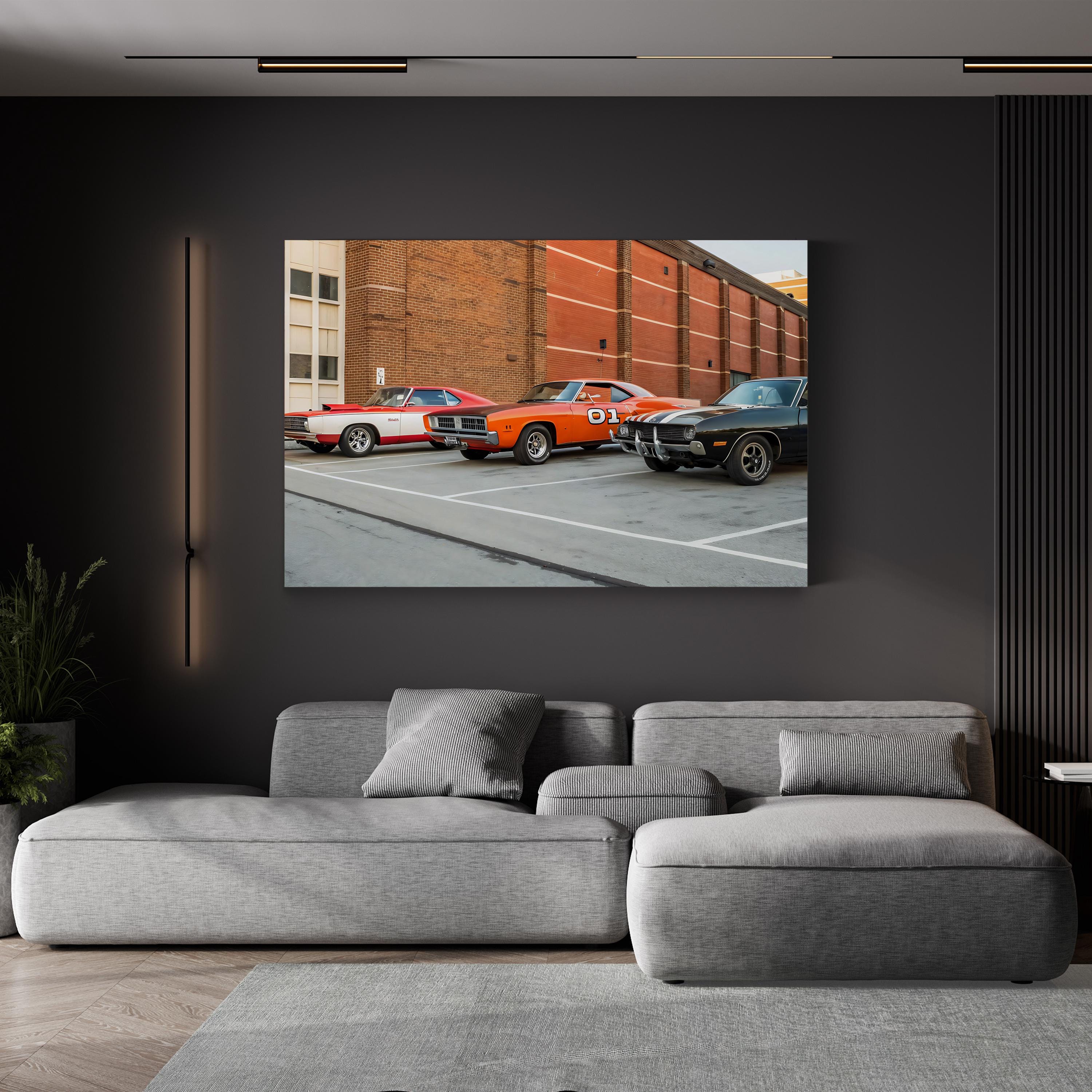 Classic Movie Cars – Vintage Photography Wall Art | Muscle Car Canvas Print