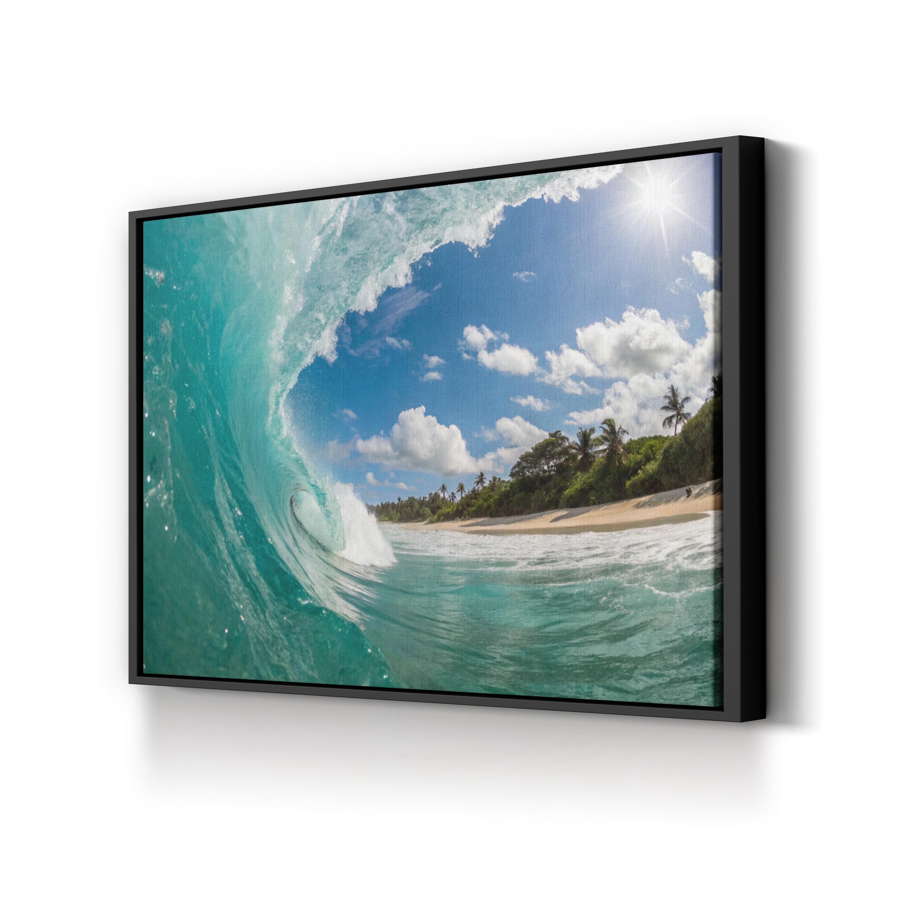 Crystal Mill Ocean Wave Canvas Art – Coastal Beach Seascape