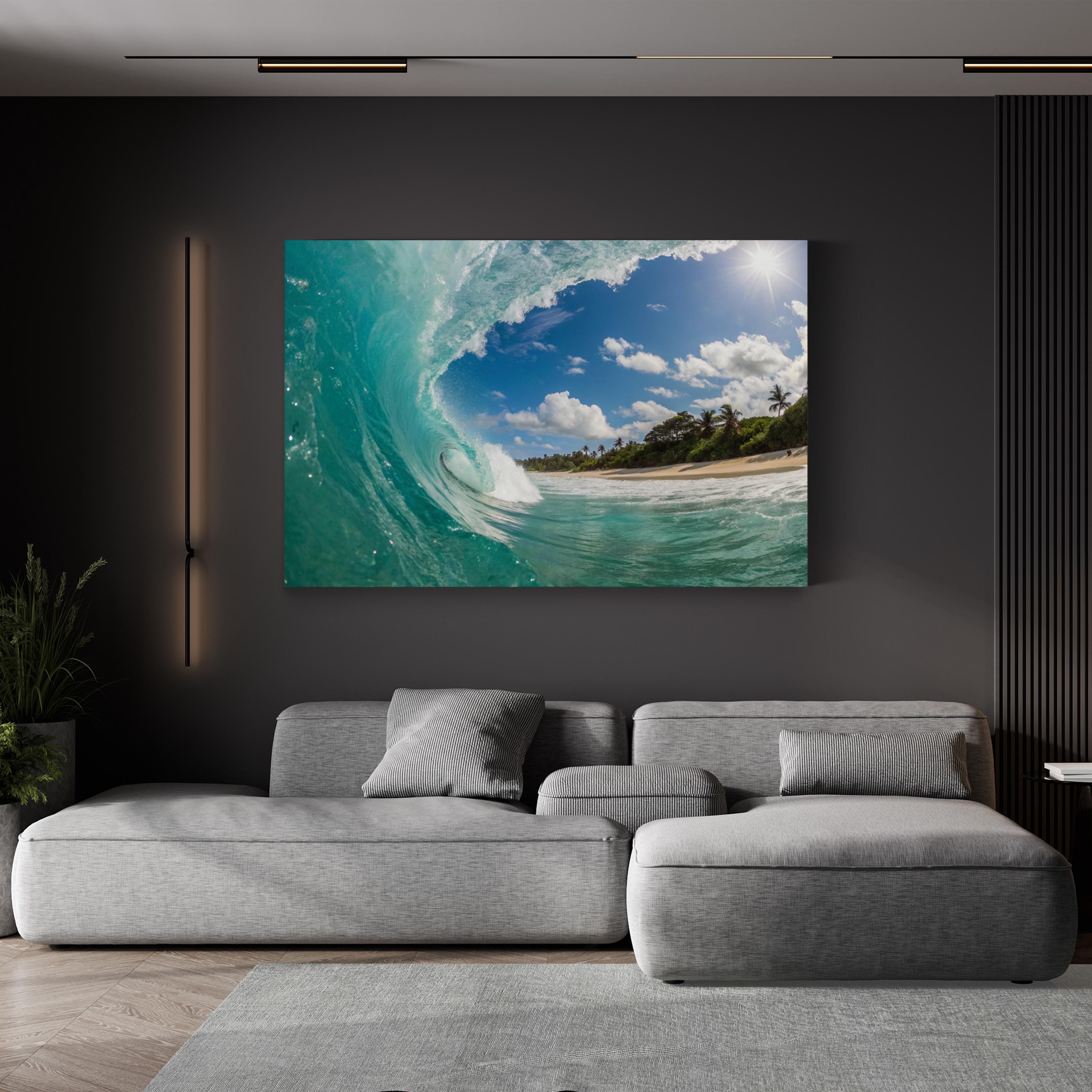 Crystal Mill Ocean Wave Canvas Art – Coastal Beach Seascape