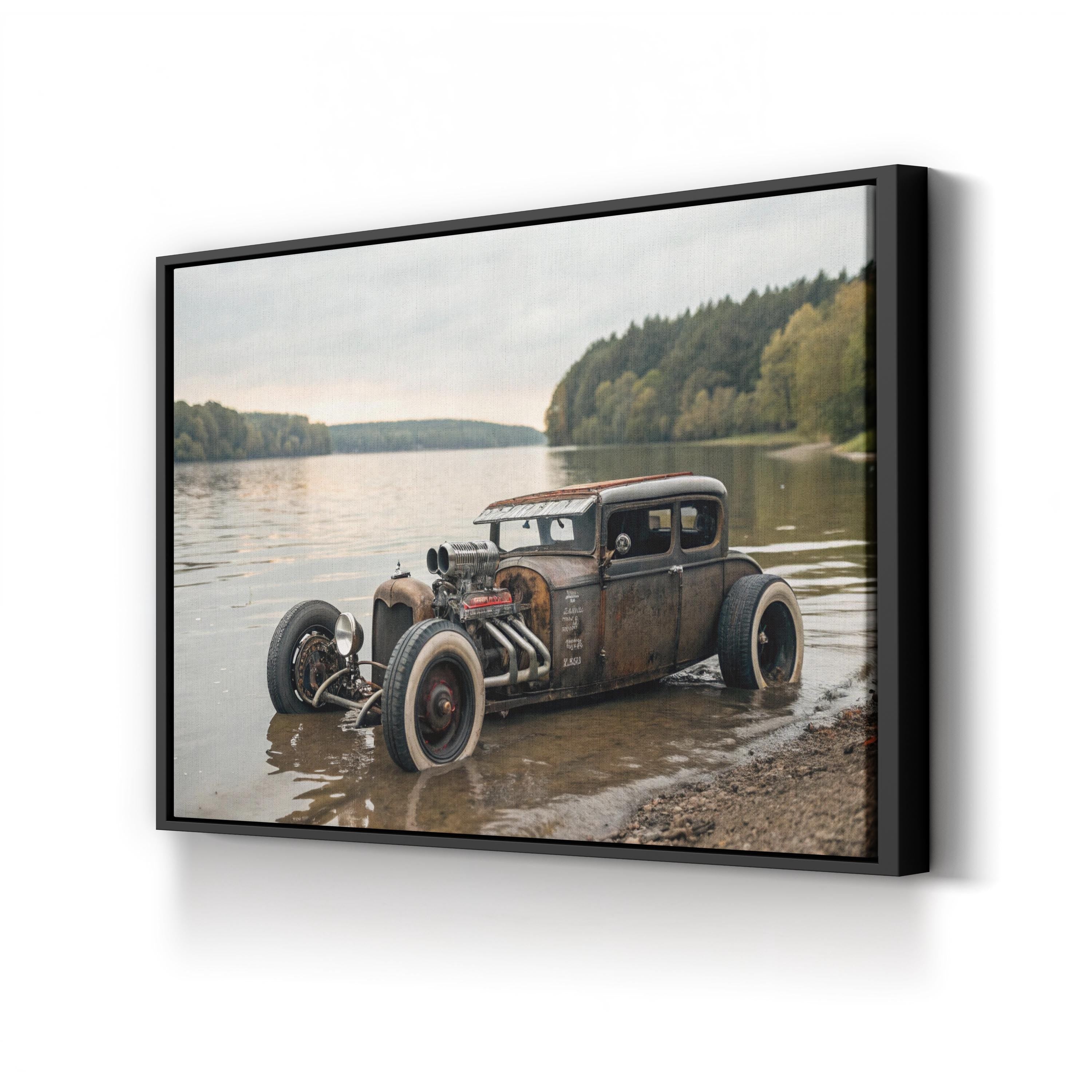 Vintage Rat Rod 5-Piece Set – Vintage Photography Wall Art | Automotive Canvas Print