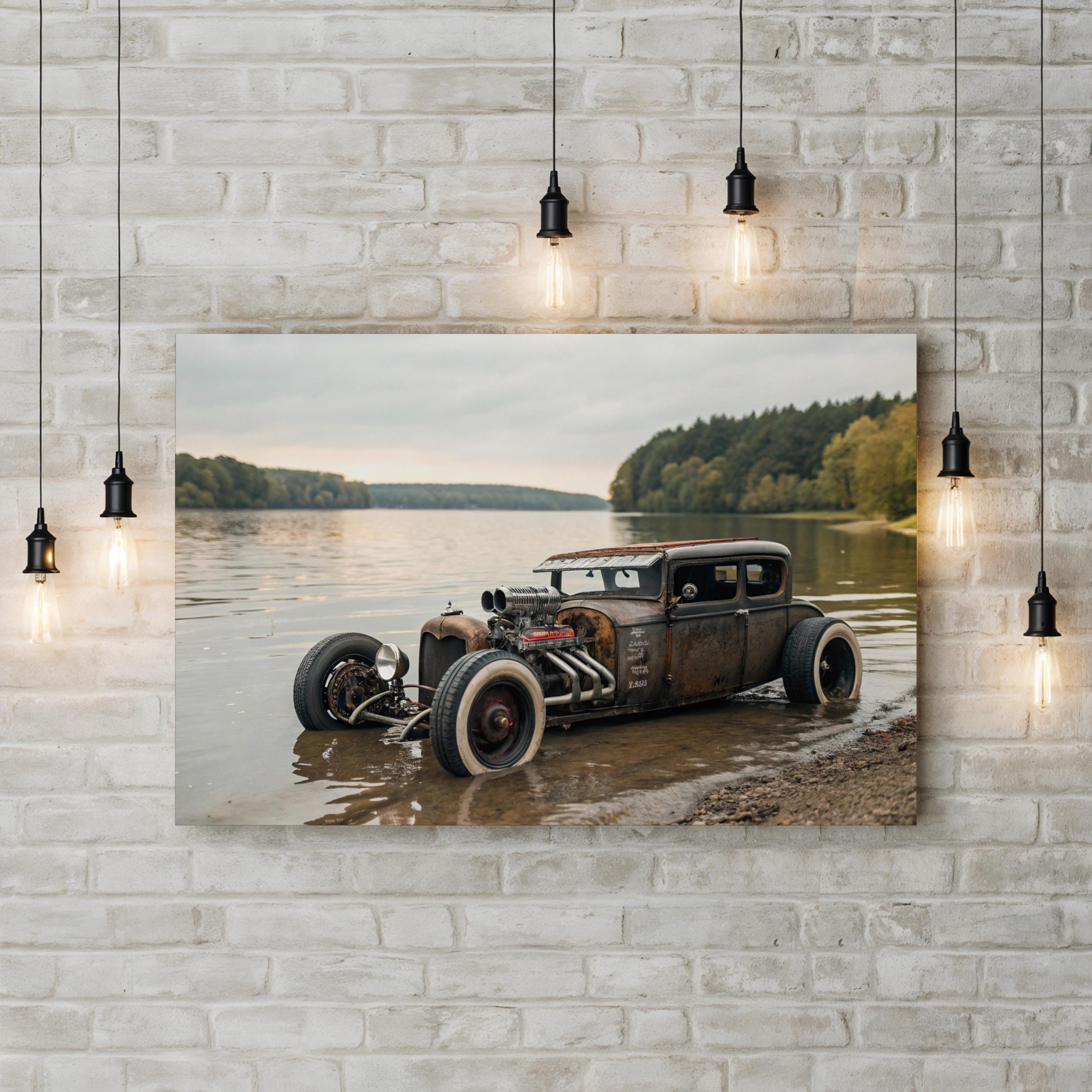 Vintage Rat Rod 5-Piece Set – Vintage Photography Wall Art | Automotive Canvas Print