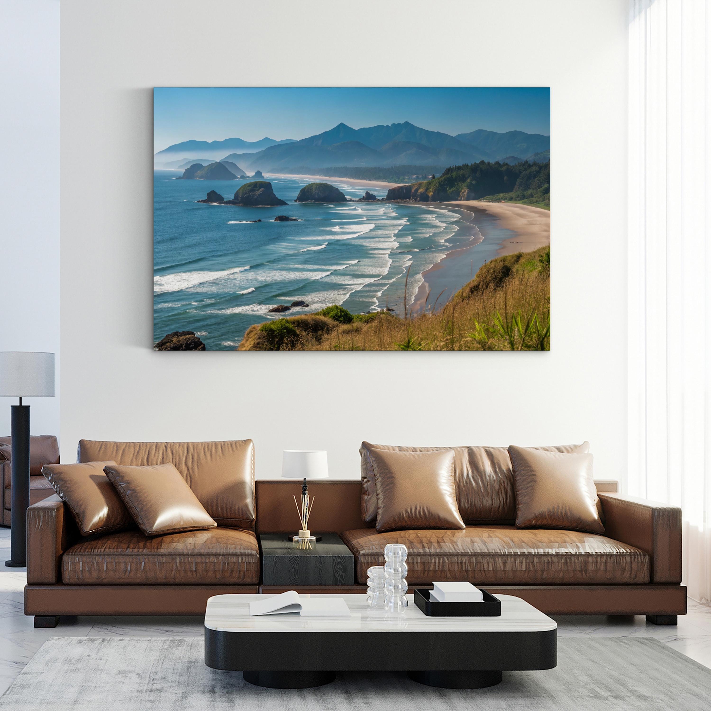 Ecola State Park Canvas Print – Coastal Ocean Landscape Wall Art