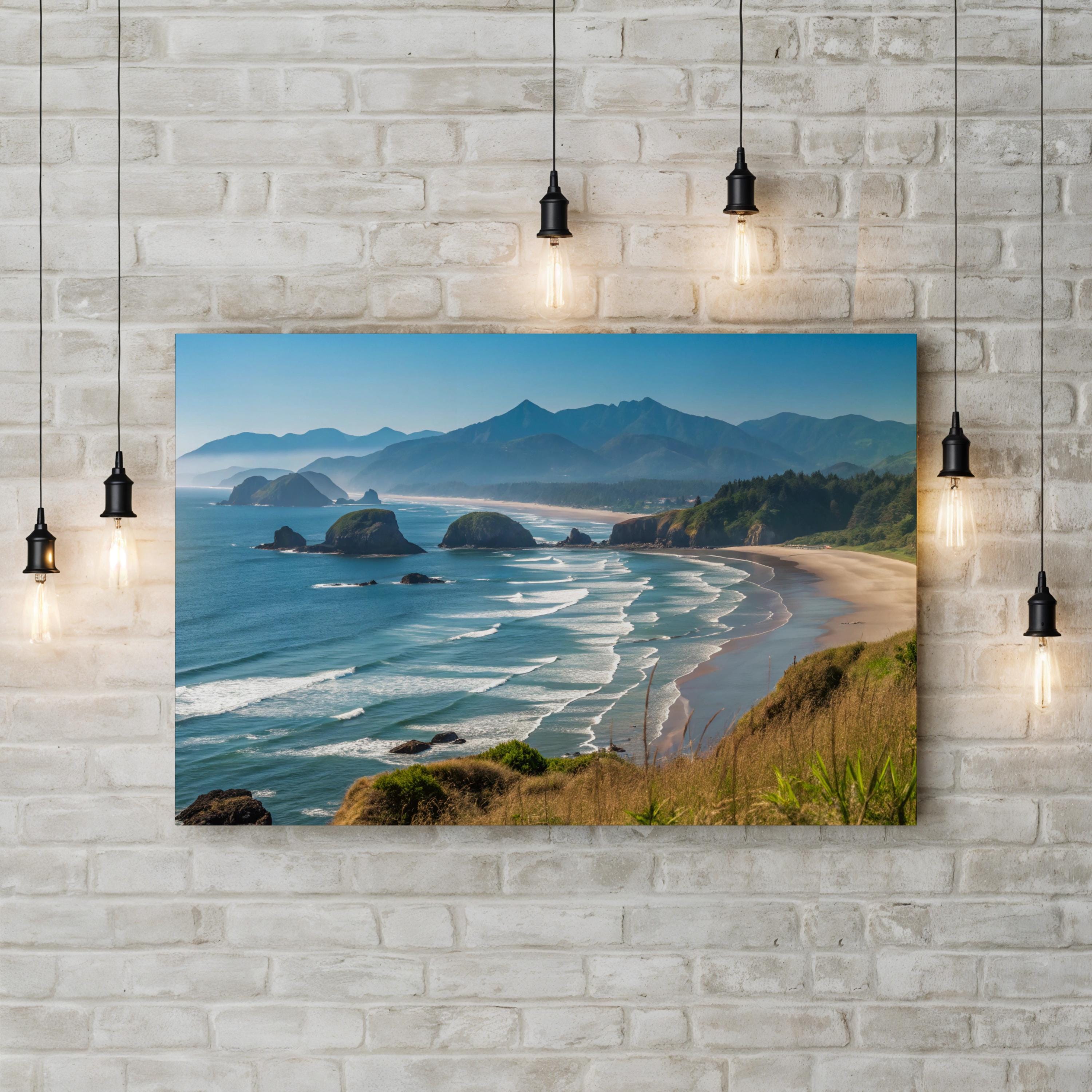 Ecola State Park Canvas Print – Coastal Ocean Landscape Wall Art