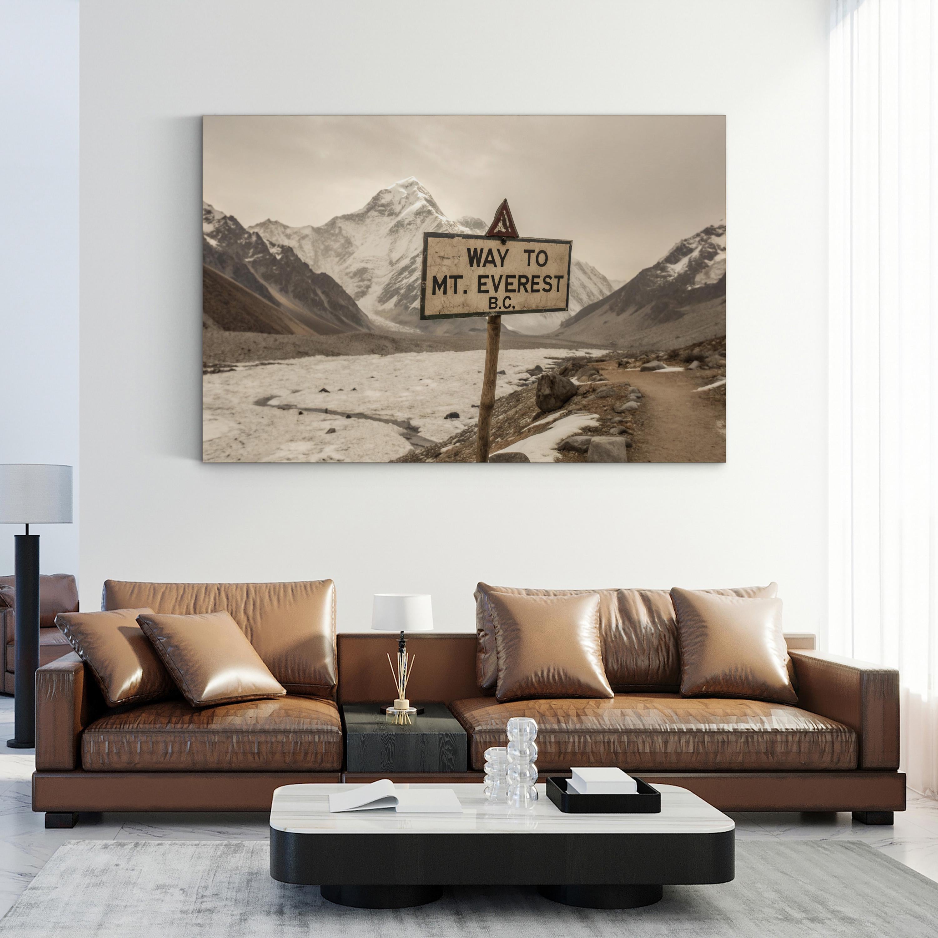 Everest Base Camp, Himalayas – Vintage Photography Wall Art | Mountain Landscape Canvas Print