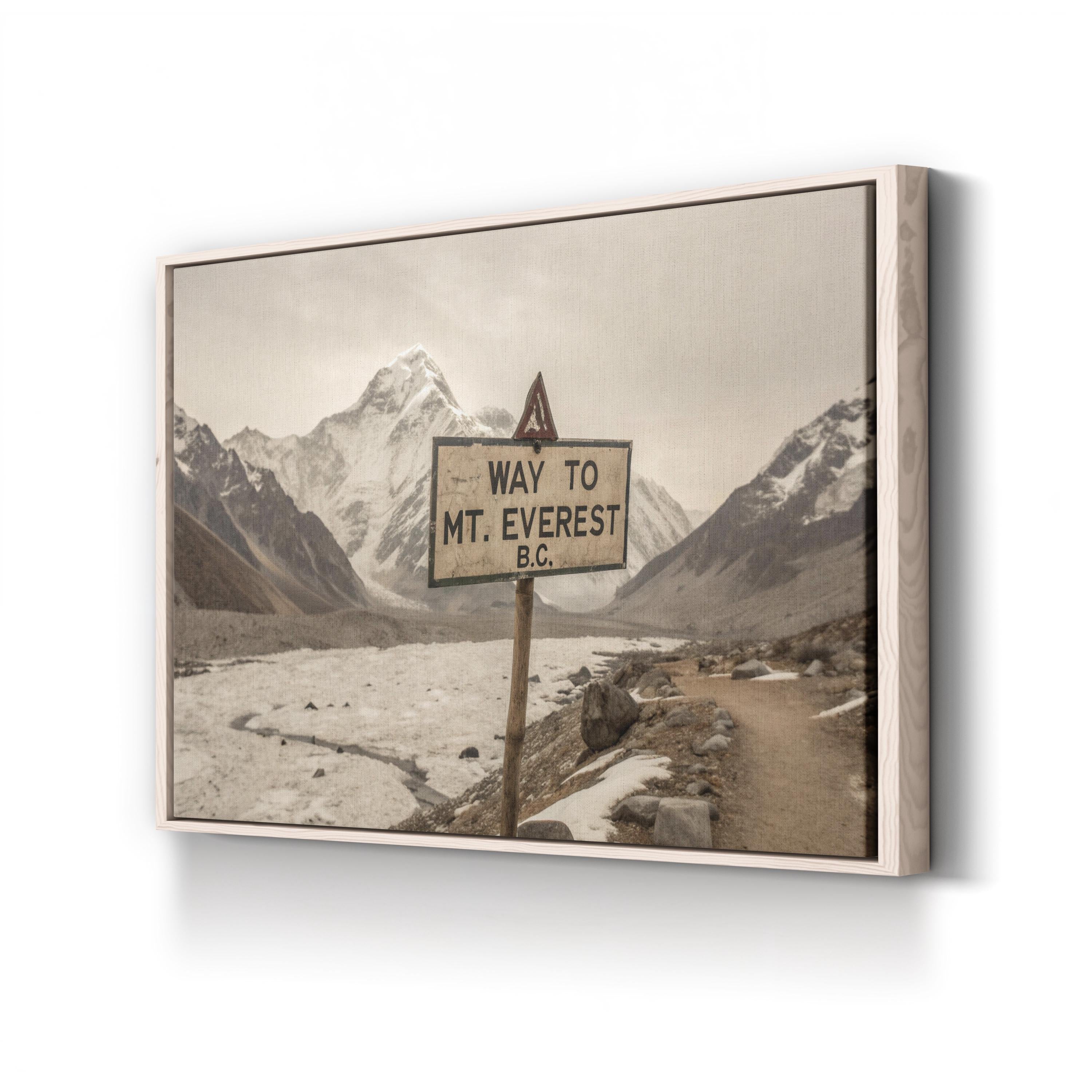 Everest Base Camp, Himalayas – Vintage Photography Wall Art | Mountain Landscape Canvas Print