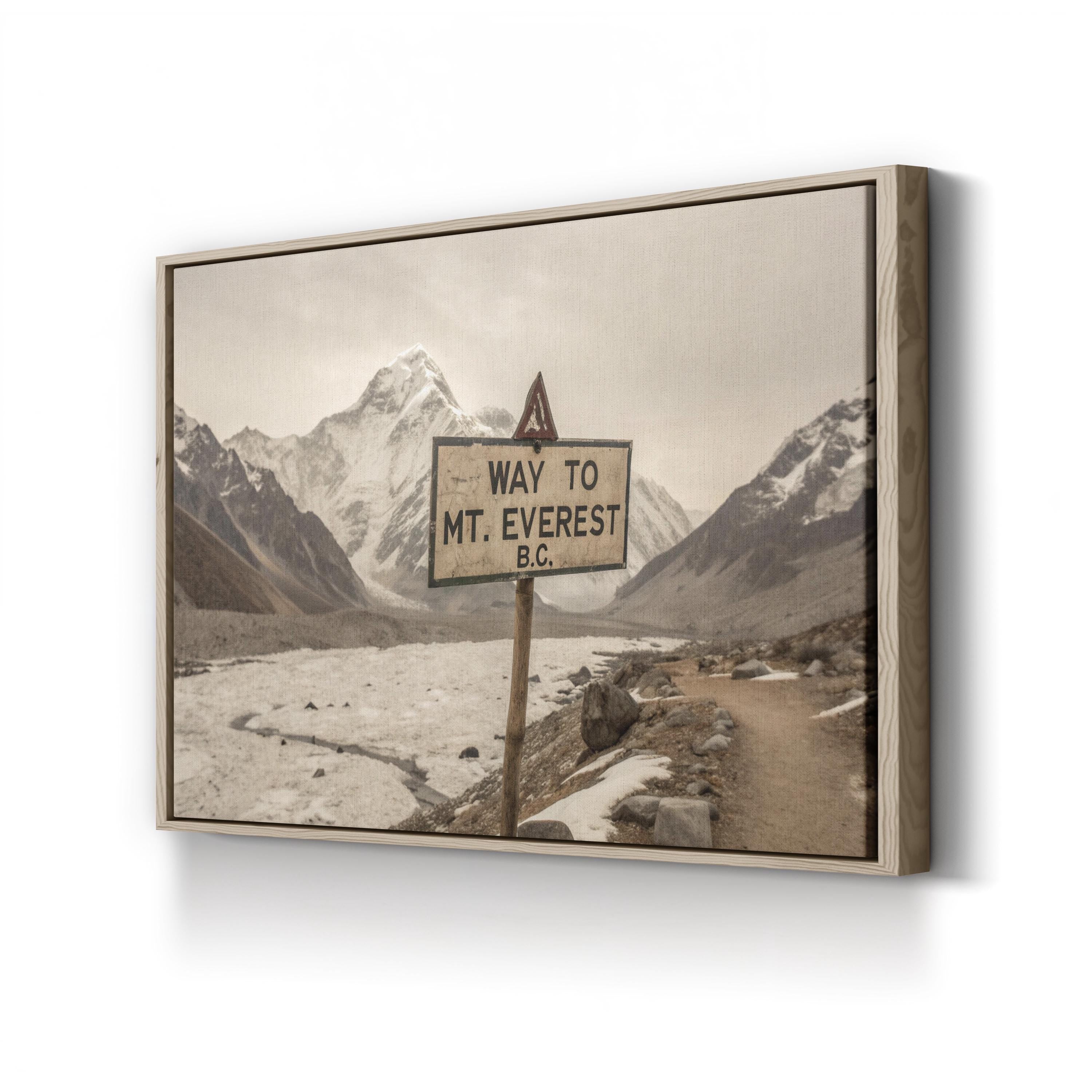 Everest Base Camp, Himalayas – Vintage Photography Wall Art | Mountain Landscape Canvas Print