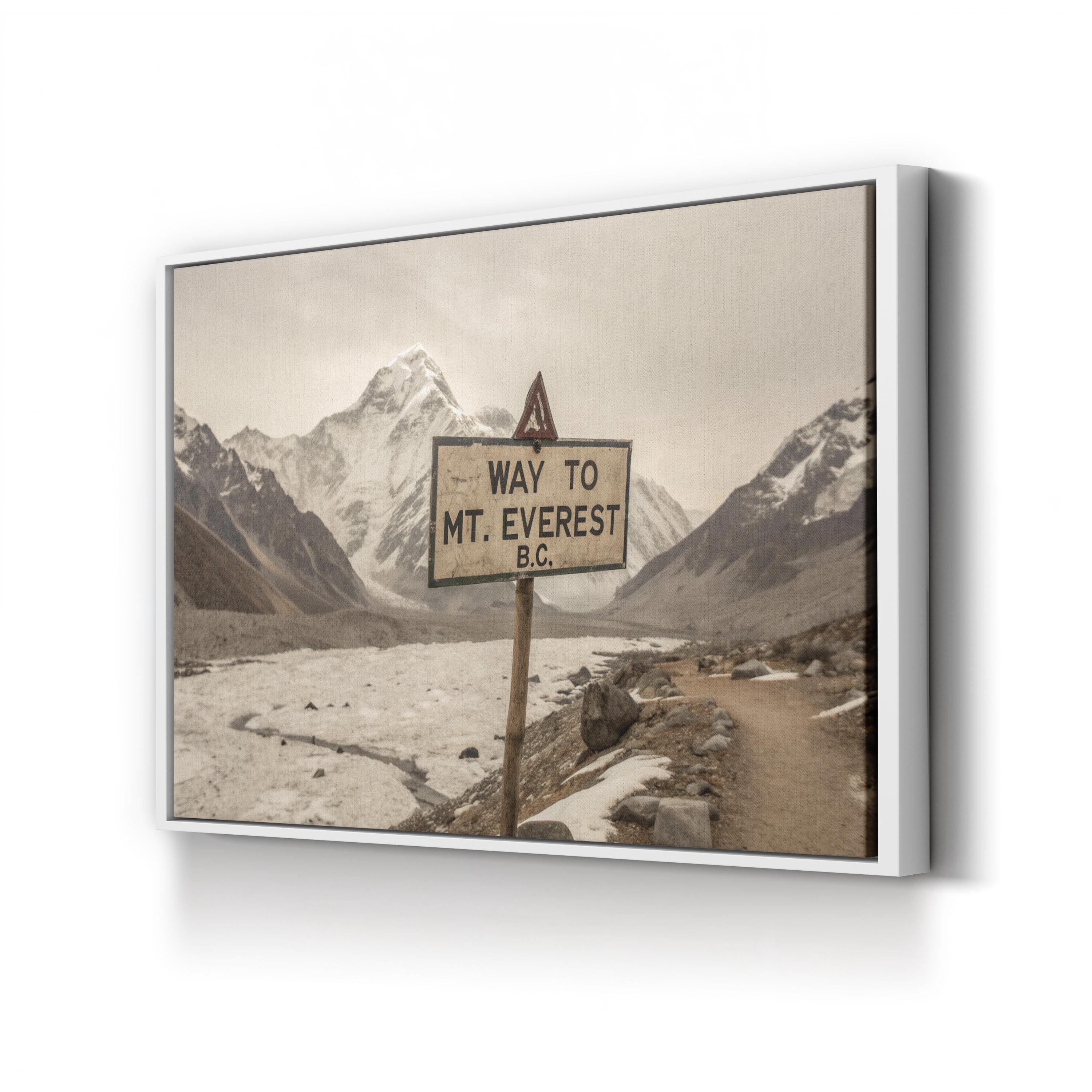 Everest Base Camp, Himalayas – Vintage Photography Wall Art | Mountain Landscape Canvas Print