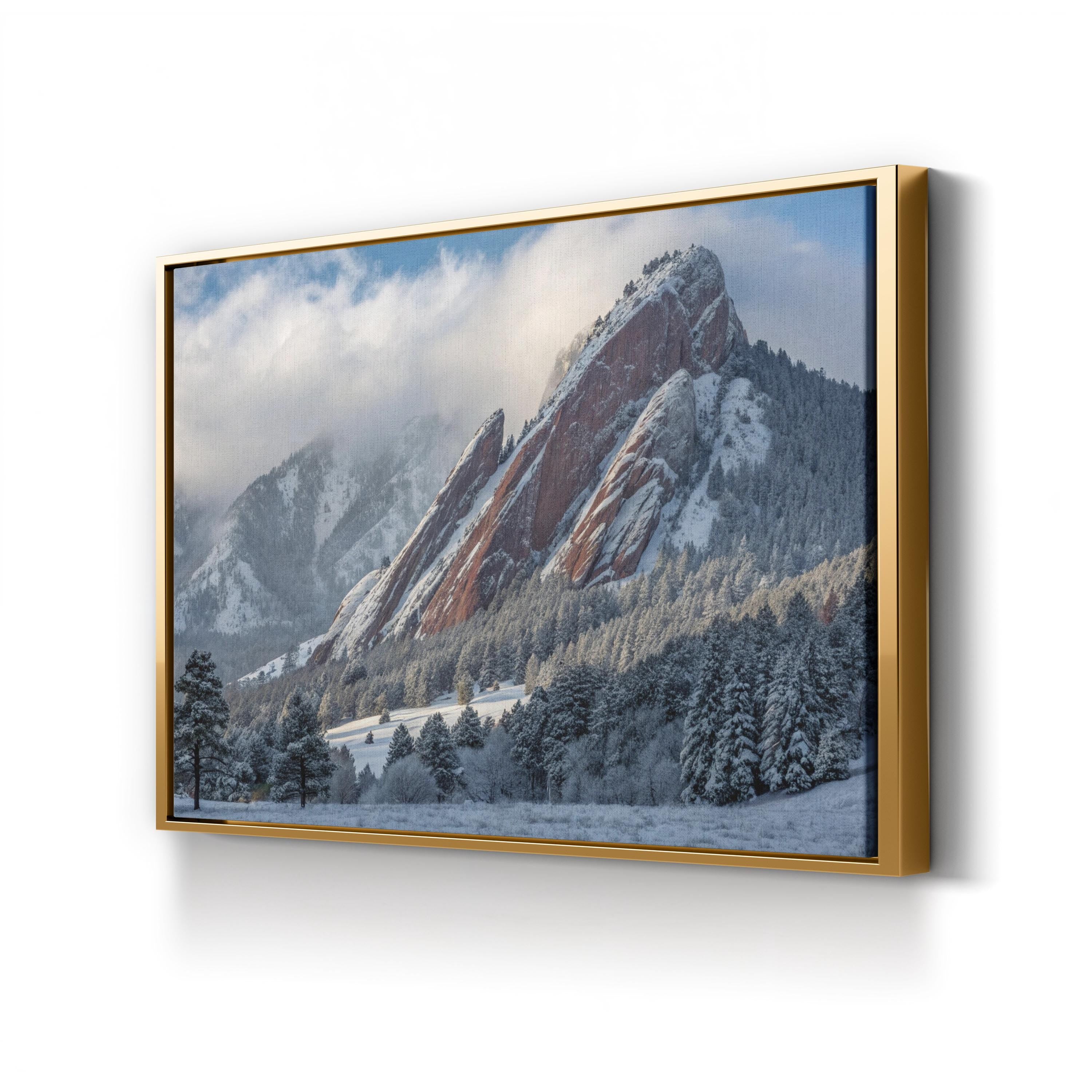 Flatirons Rocky Mountain – Vintage Photography Wall Art | Colorado Landscape Canvas Print