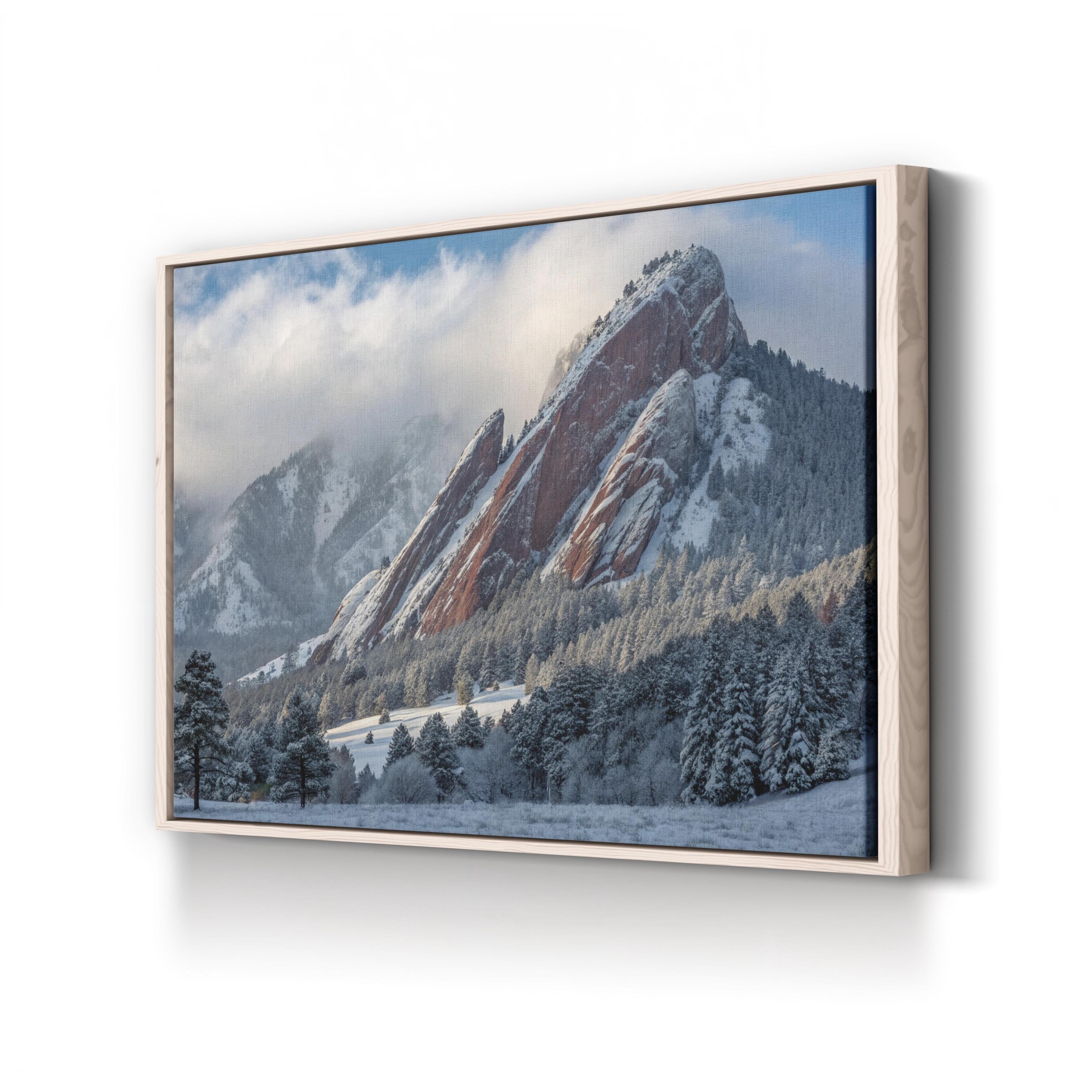 Flatirons Rocky Mountain – Vintage Photography Wall Art | Colorado Landscape Canvas Print