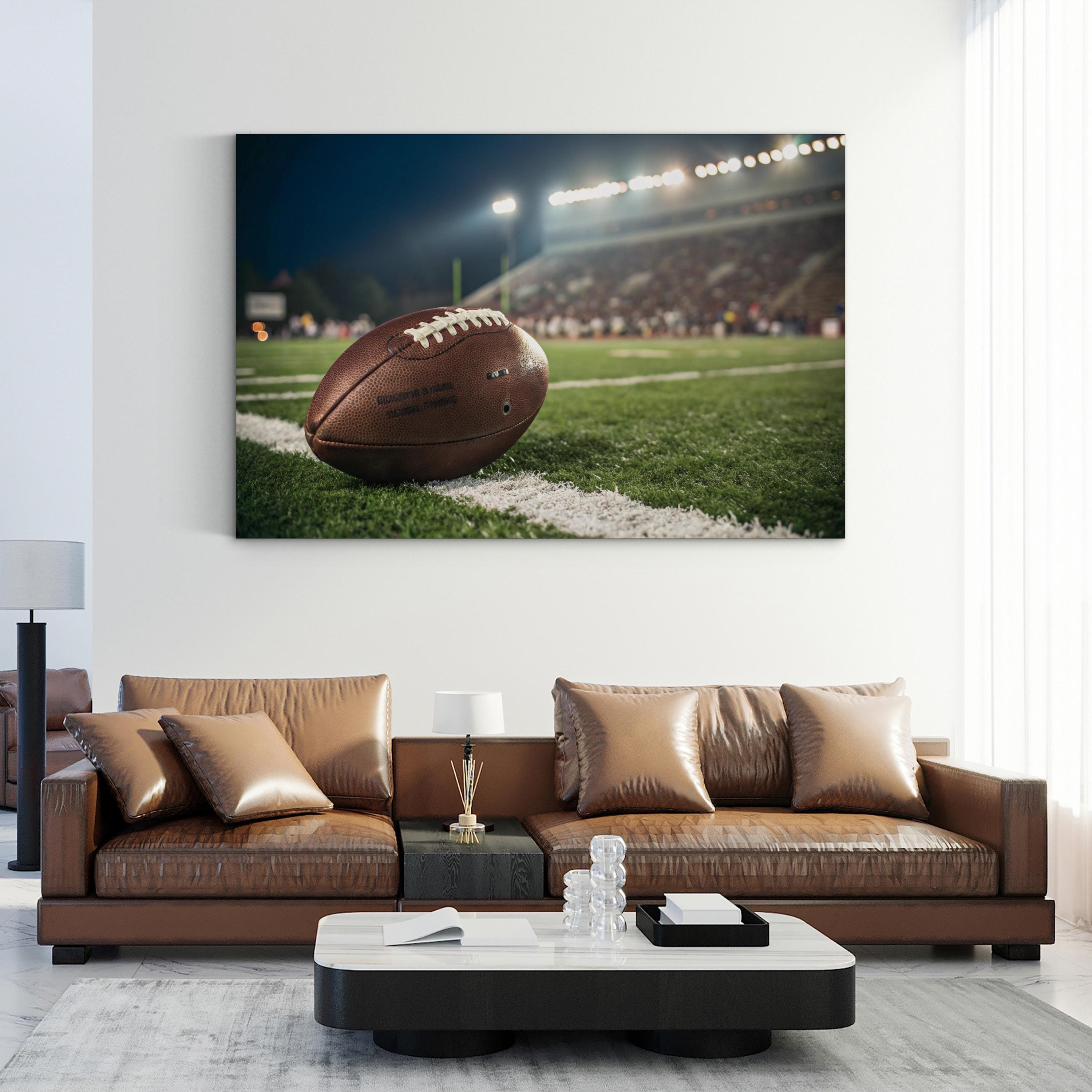 Classic Leather Football – Vintage Photography Wall Art | Stadium Sports Canvas Print