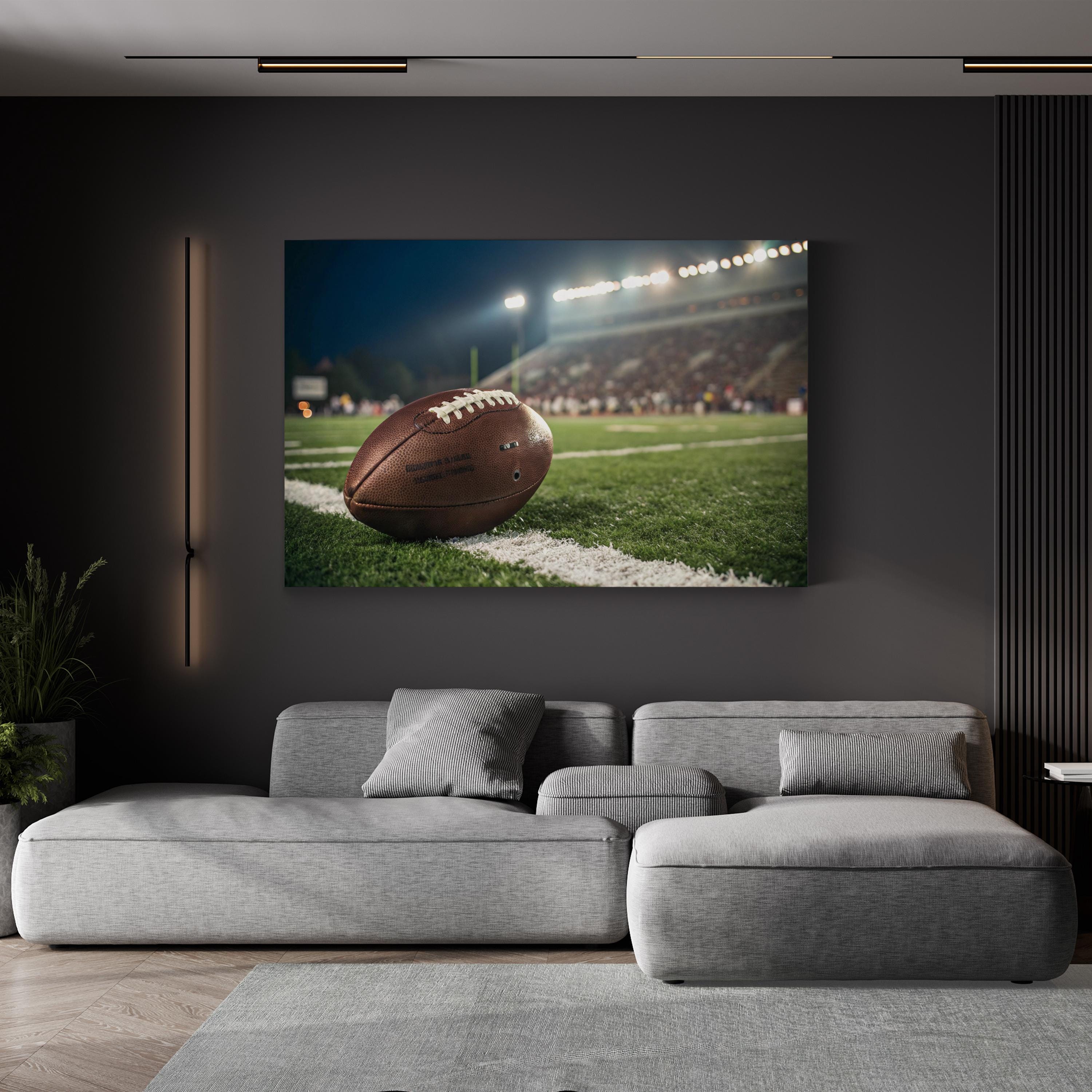 Classic Leather Football – Vintage Photography Wall Art | Stadium Sports Canvas Print