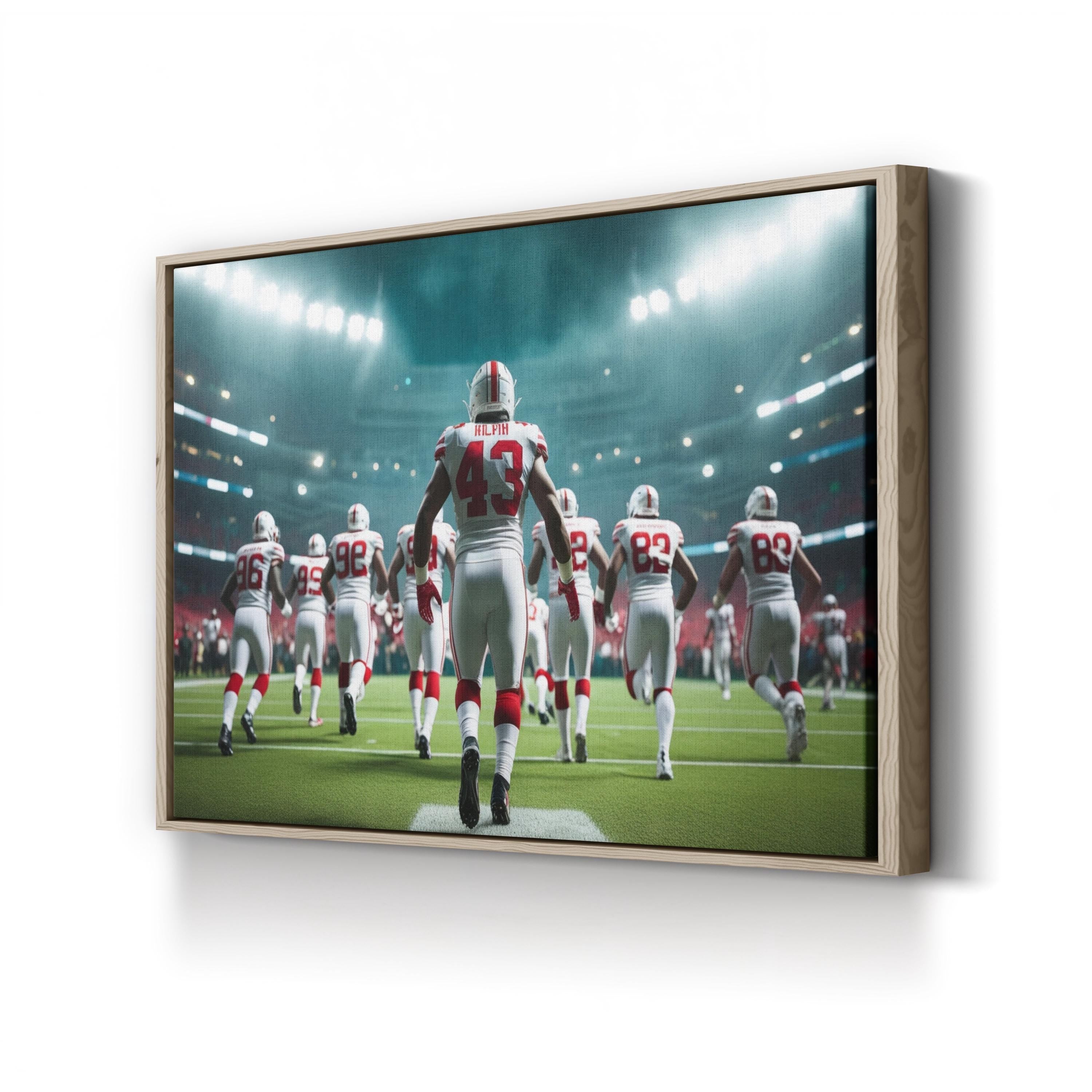 Football Game Day Stadium – Vintage Photography Wall Art | Sports Canvas Print