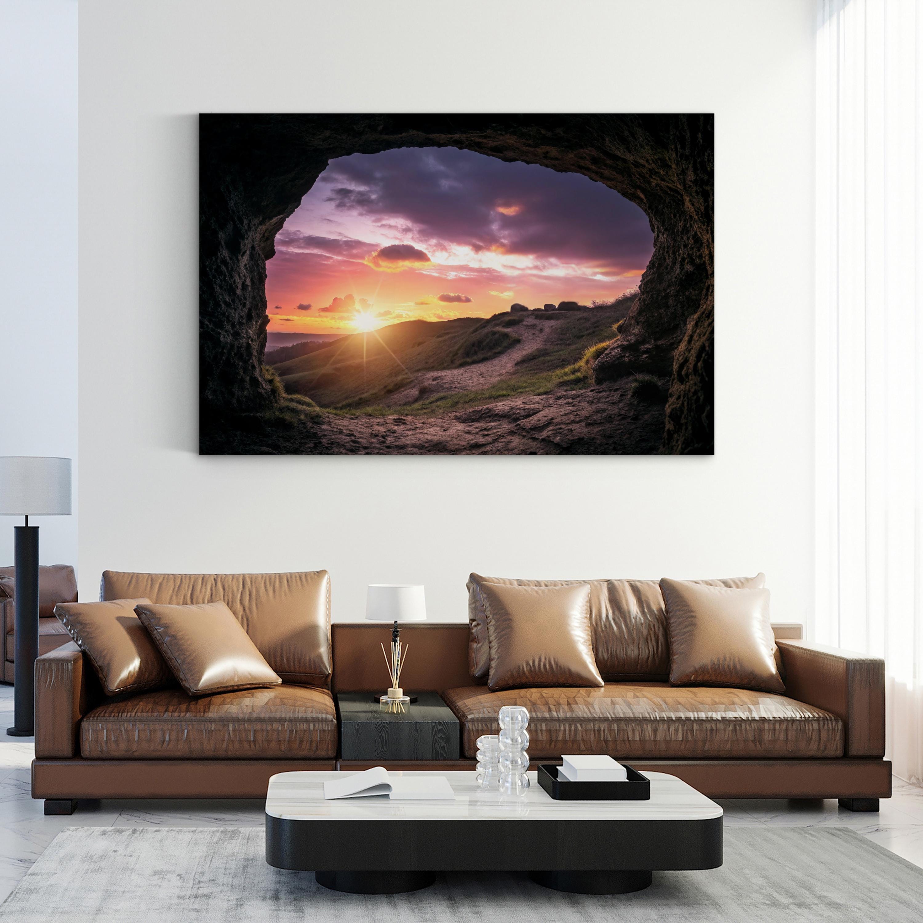 Golgotha Sunset – Period Illustration Wall Art | Christian Landscape Canvas Print