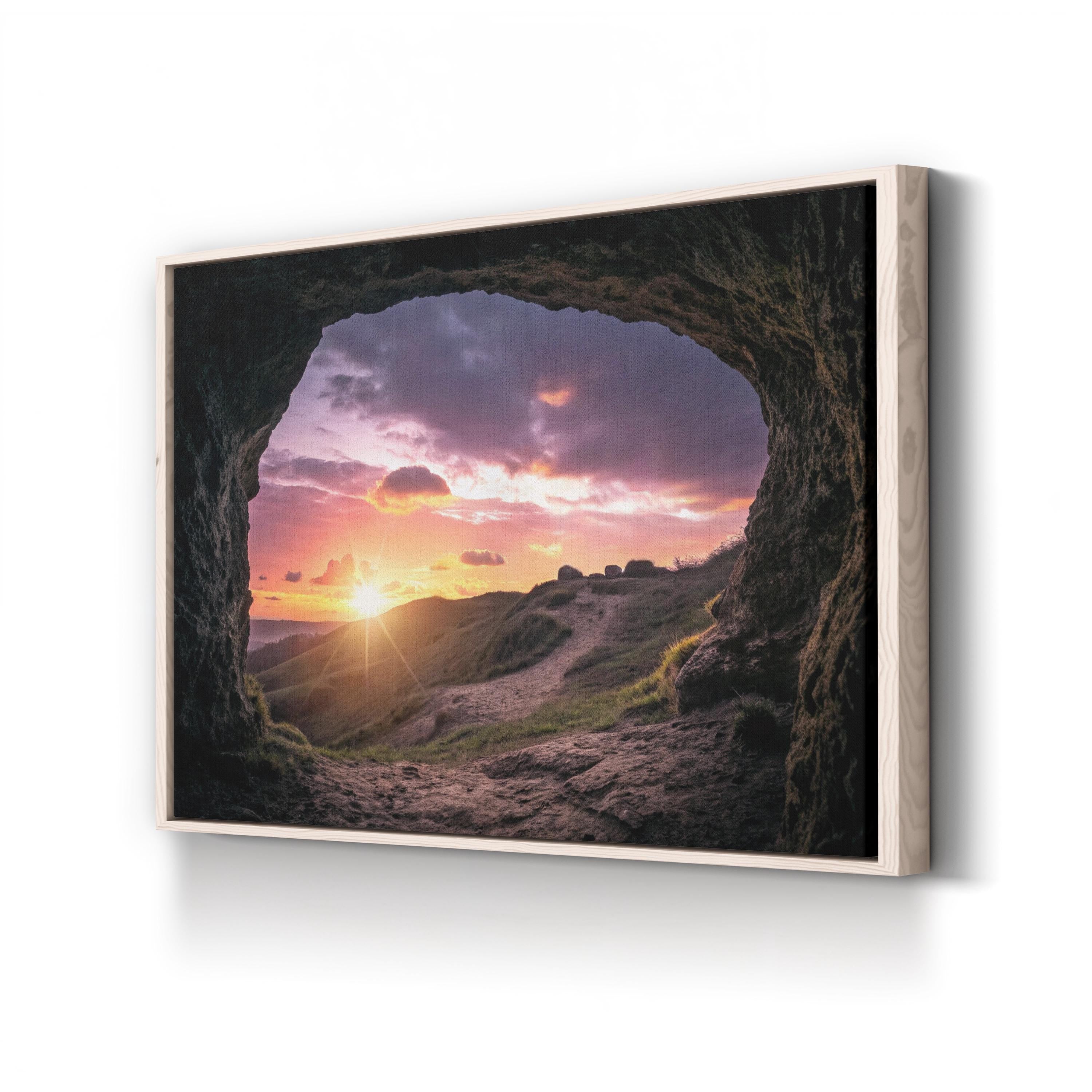 Golgotha Sunset – Period Illustration Wall Art | Christian Landscape Canvas Print