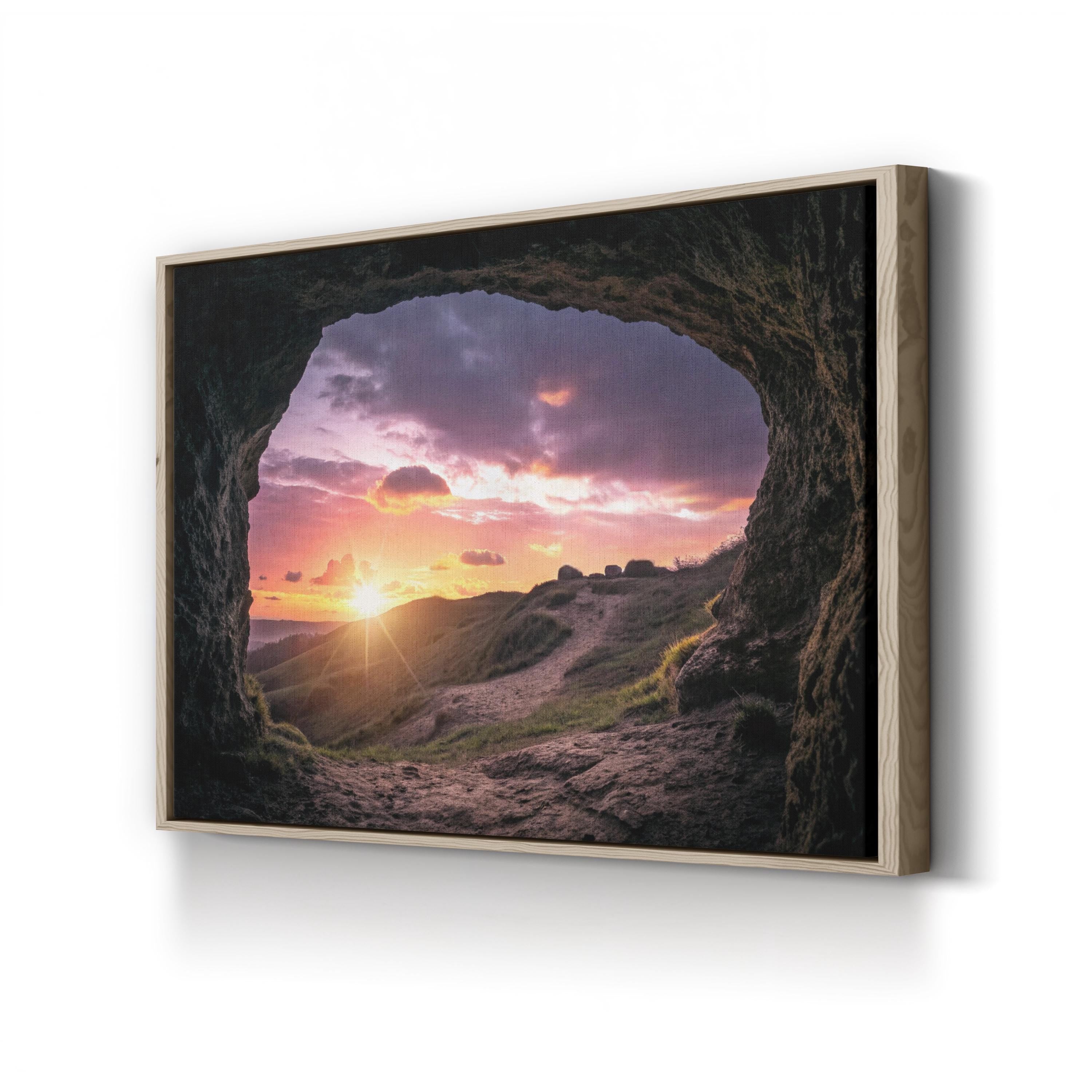 Golgotha Sunset – Period Illustration Wall Art | Christian Landscape Canvas Print