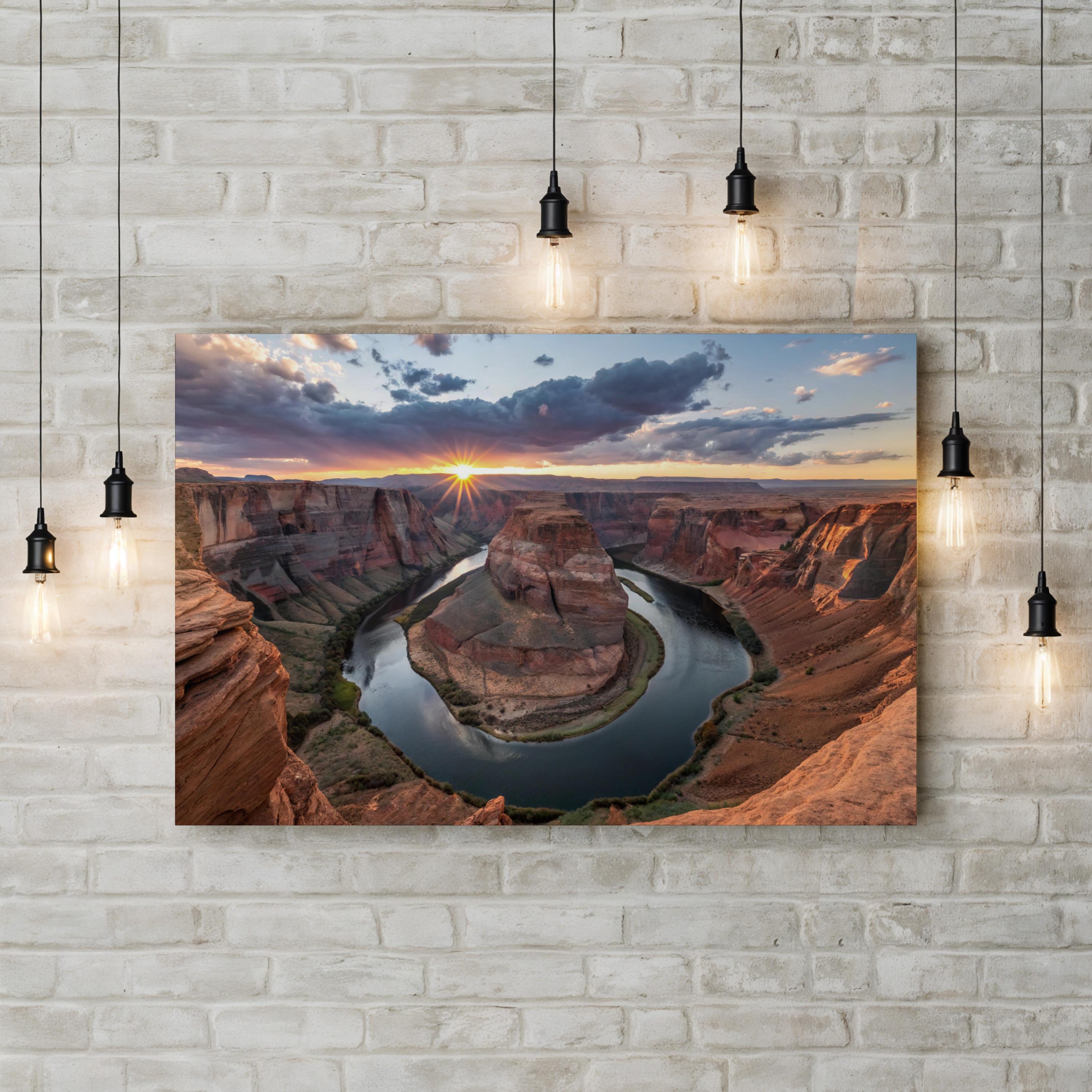 Horseshoe Bend Colorado River – Vintage Photography Wall Art | Nature Canvas Print