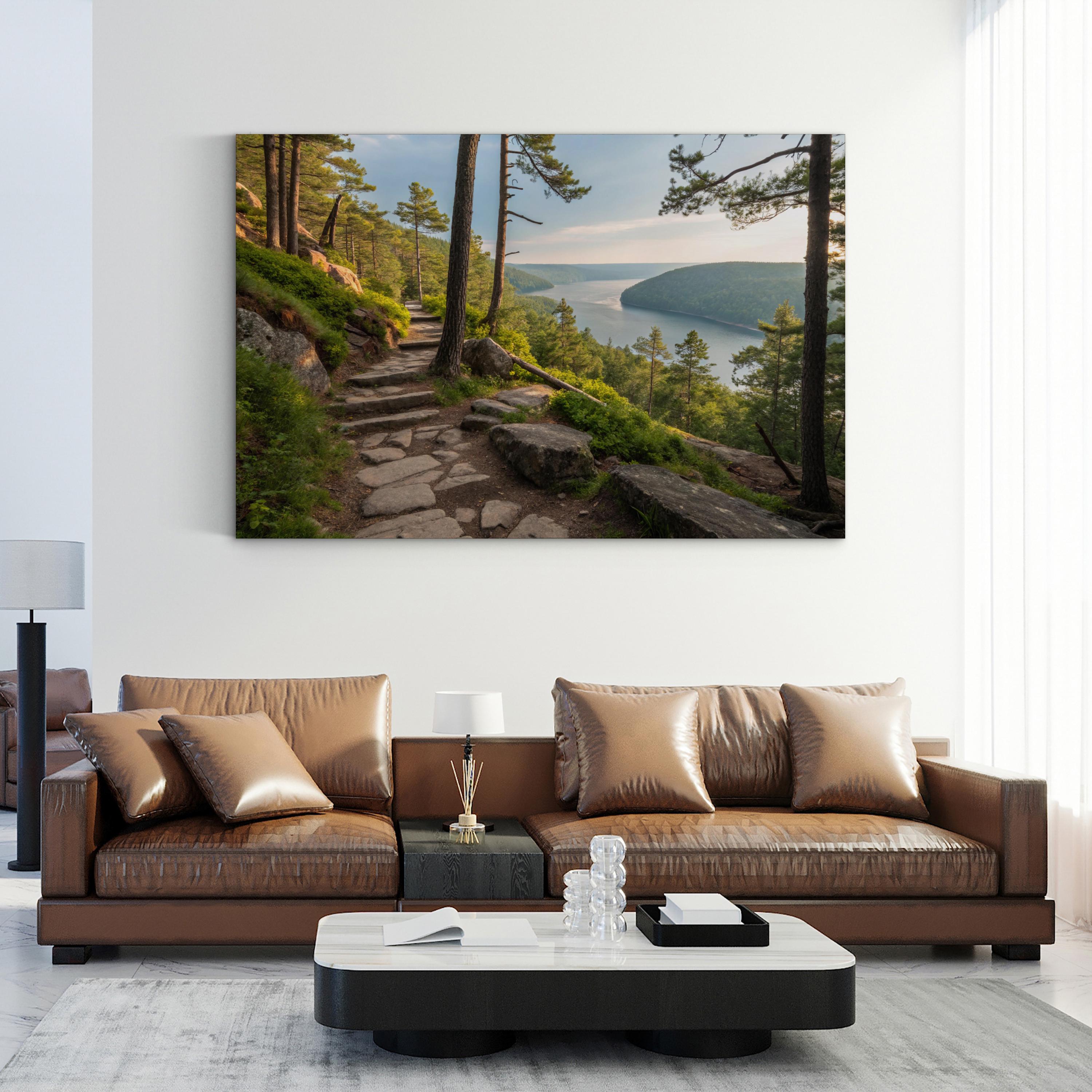 Ice Age Trail Overlook – Vintage Photography Wall Art | Scenic Landscape Canvas Print