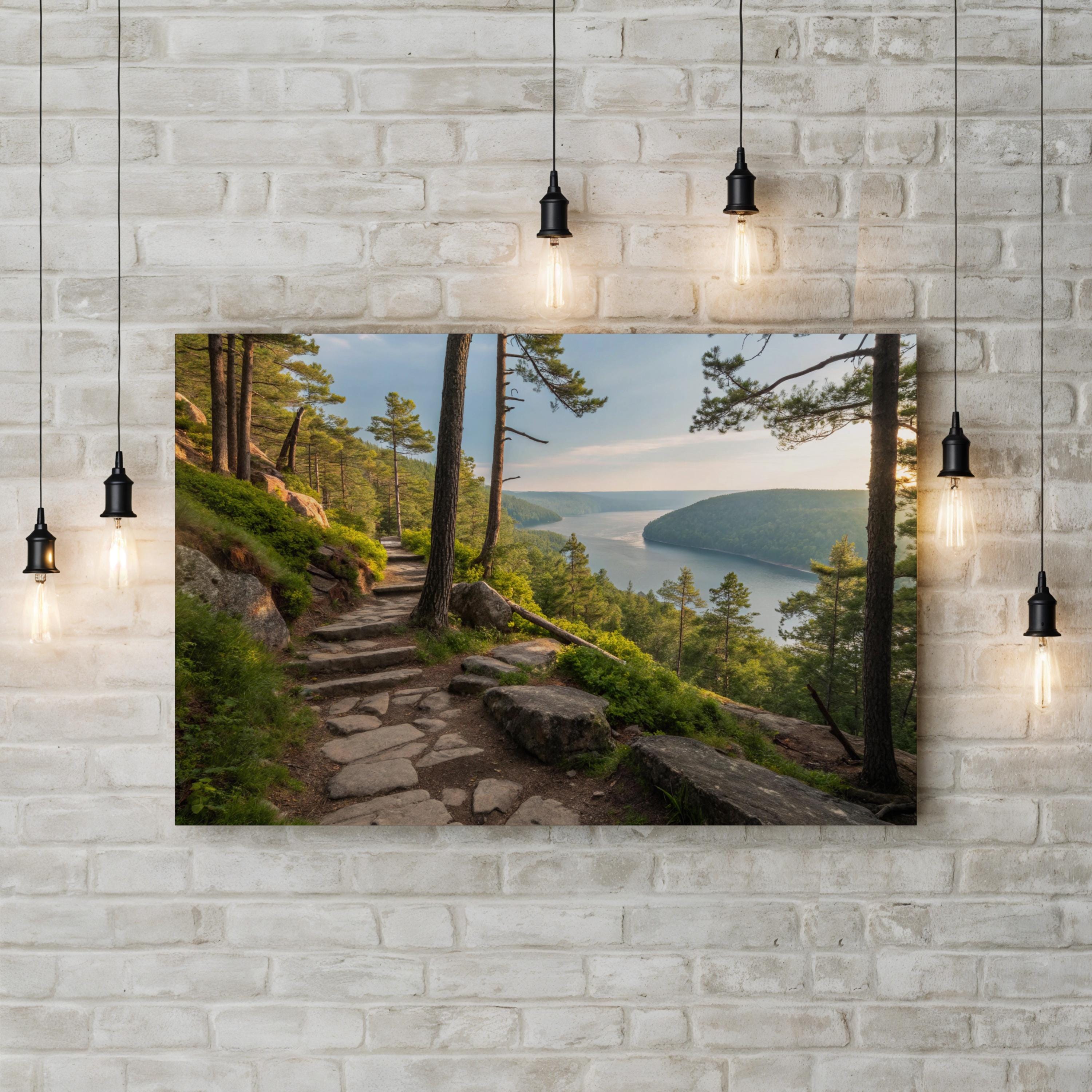 Ice Age Trail Overlook – Vintage Photography Wall Art | Scenic Landscape Canvas Print