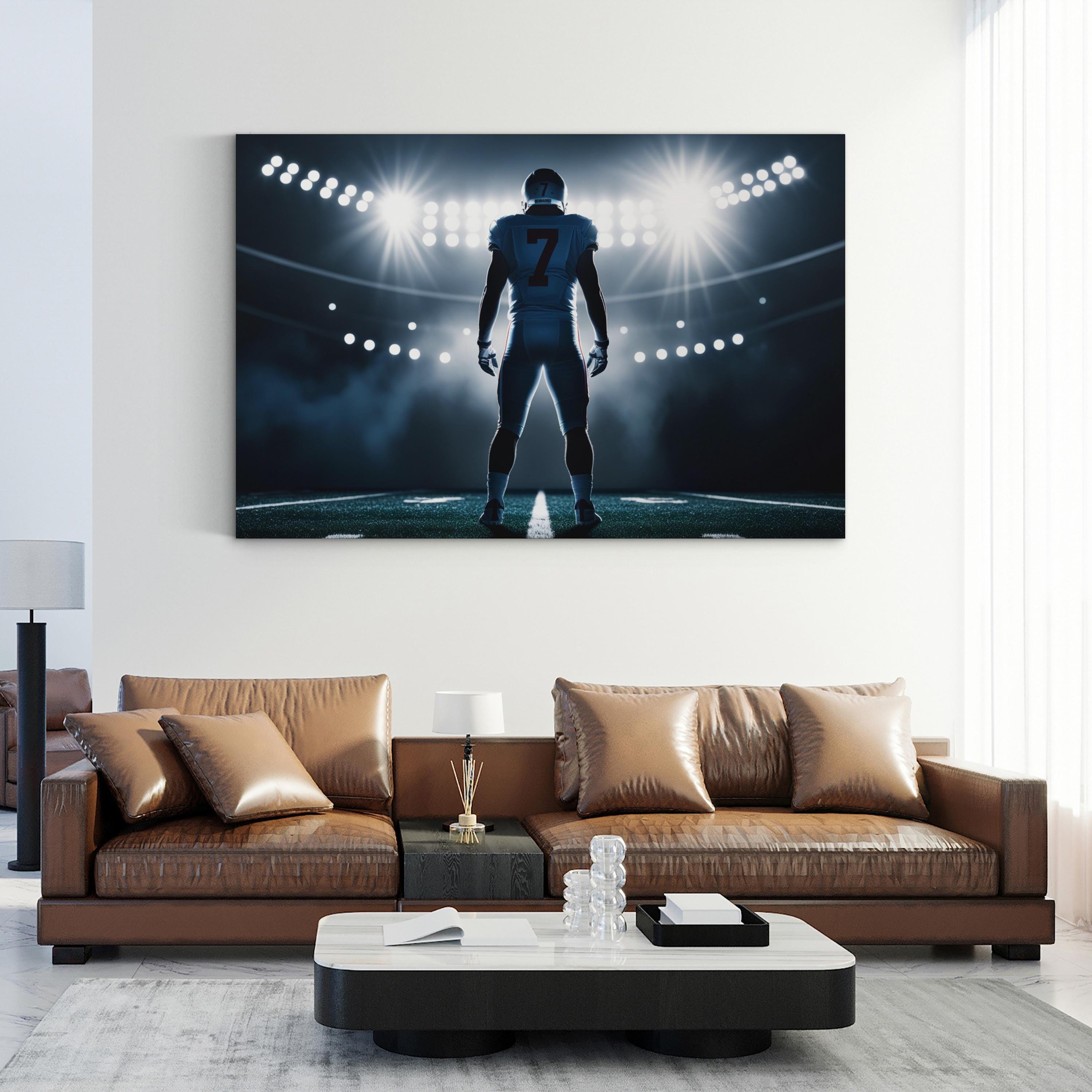 Football Stadium Action – Vintage Photography Wall Art | Sports Canvas Print